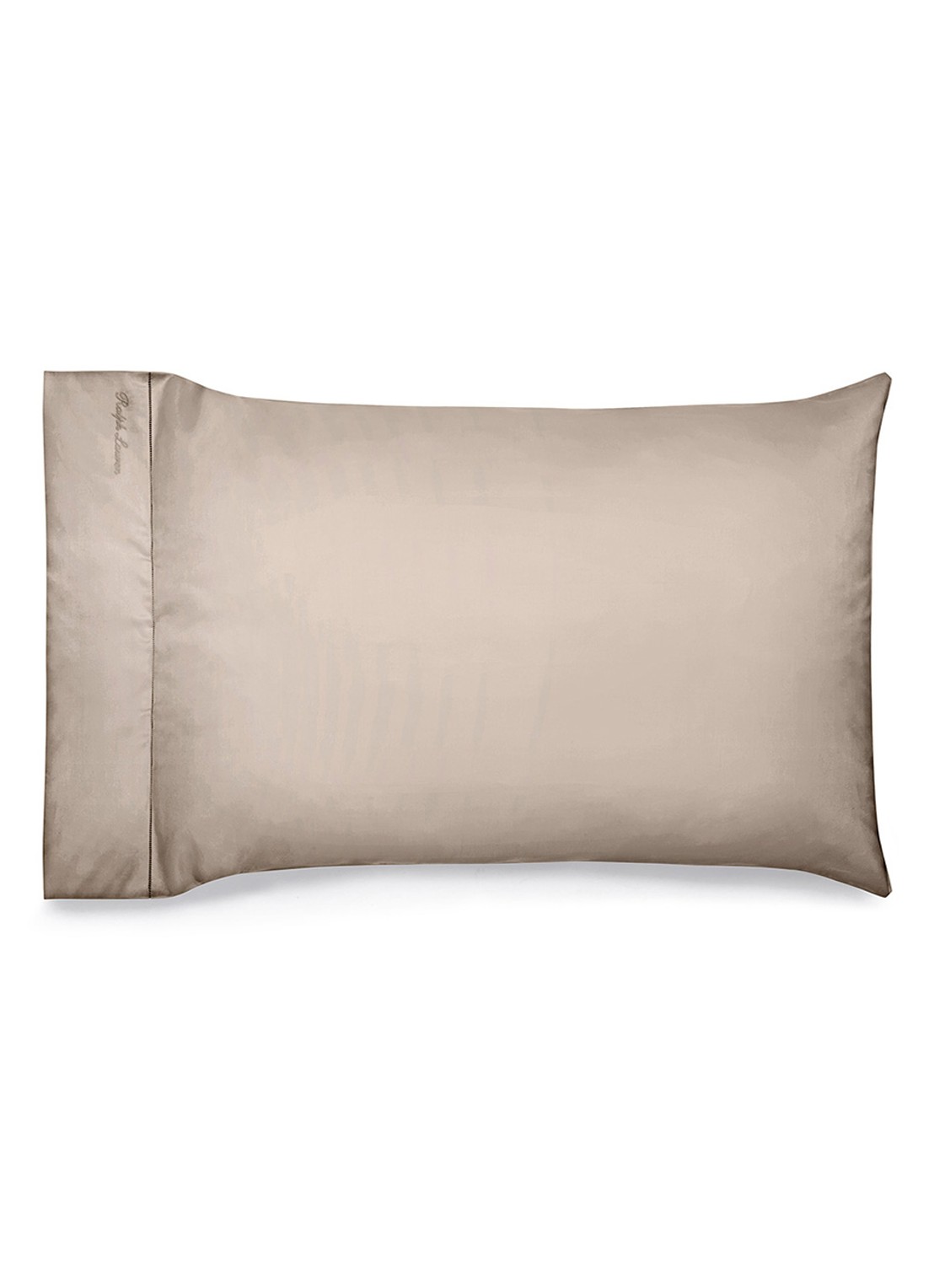 Ralph Lauren Kussensloop van katoensatijn 624TC in 2-pack - voorkant beige