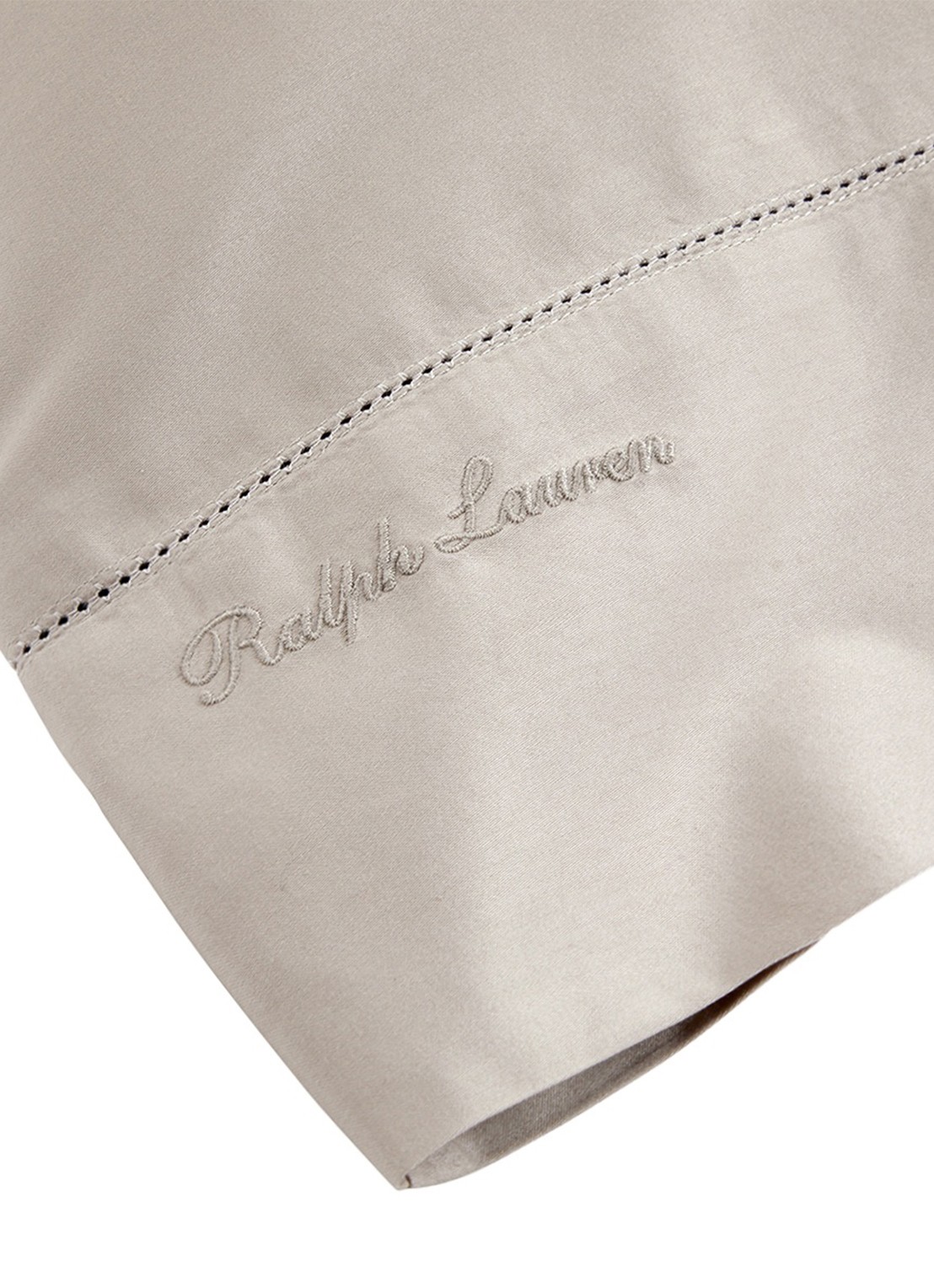 Ralph Lauren Kussensloop van katoensatijn 624TC in 2-pack - achterkant 2 stone