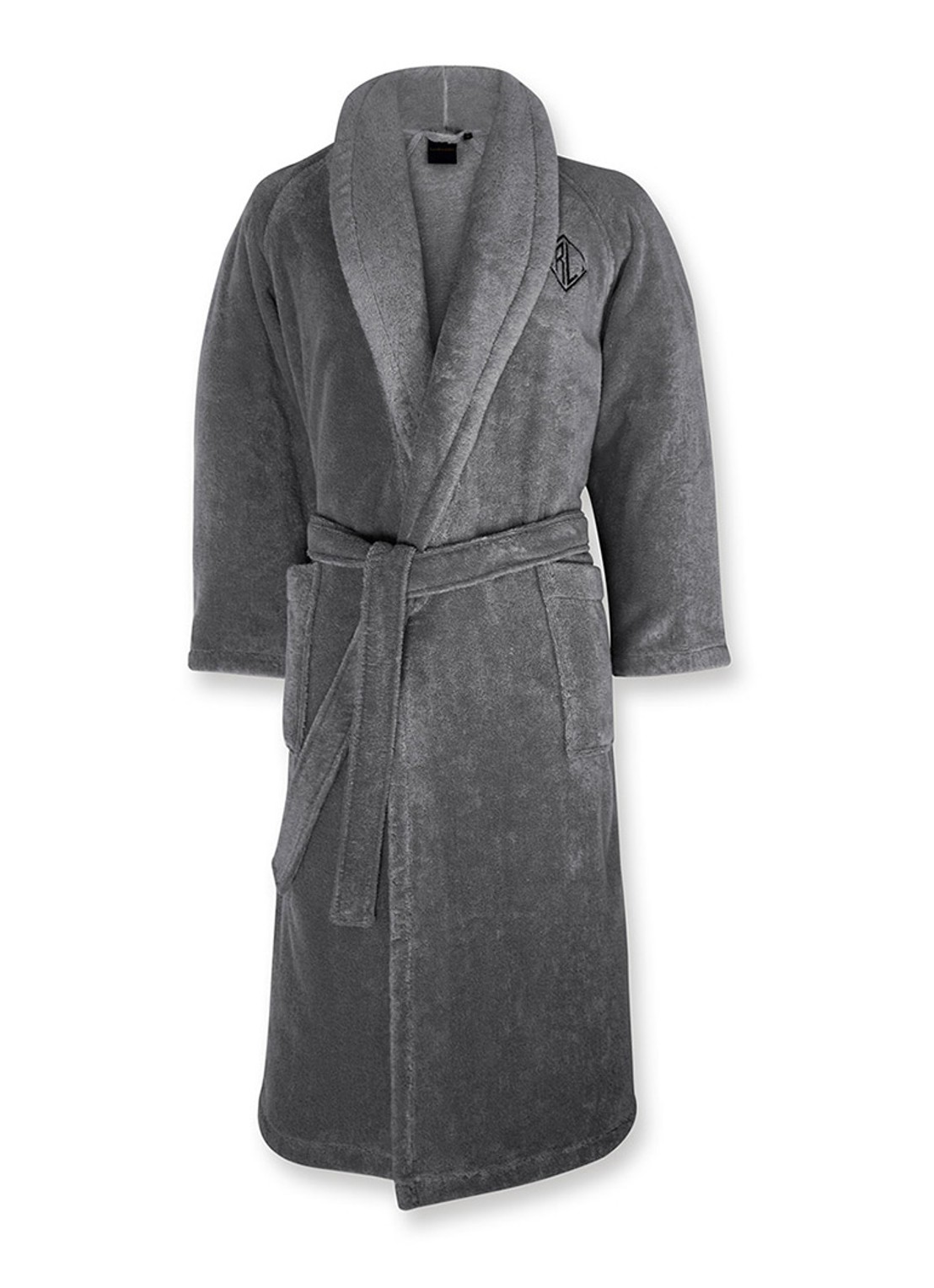 Ralph Lauren Langdon badjas van katoen - voorkant donkergrijs