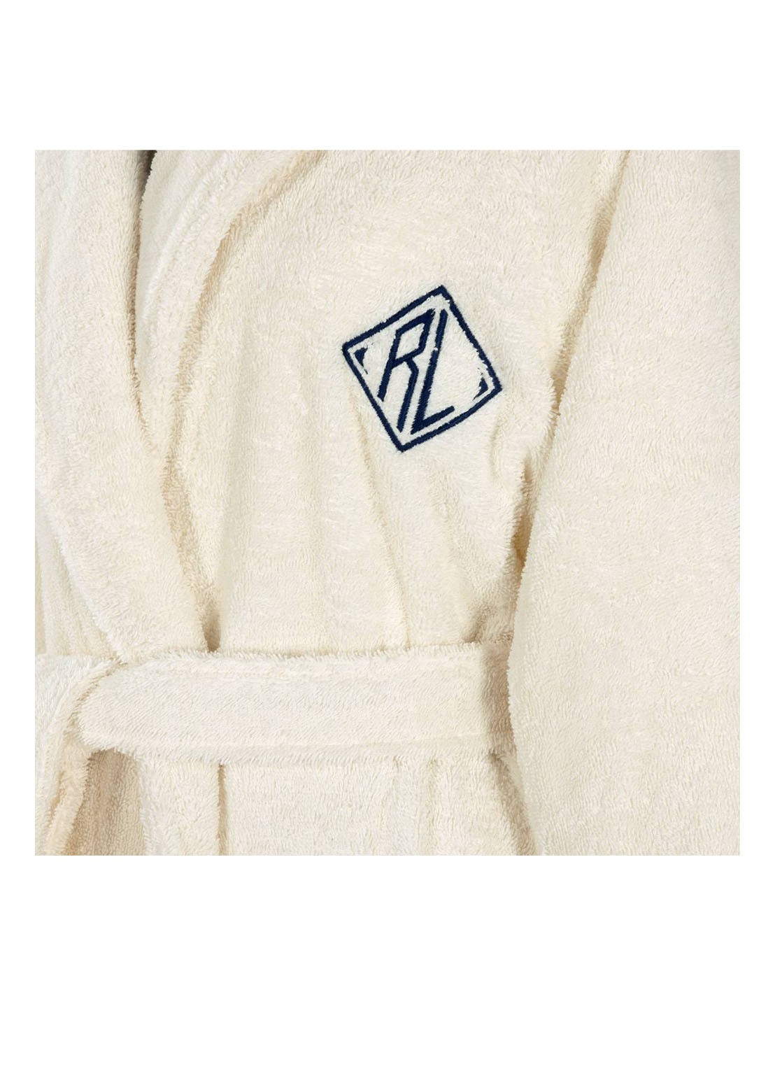 Ralph Lauren Langdon badjas van katoen - voorkant 7 ivoor