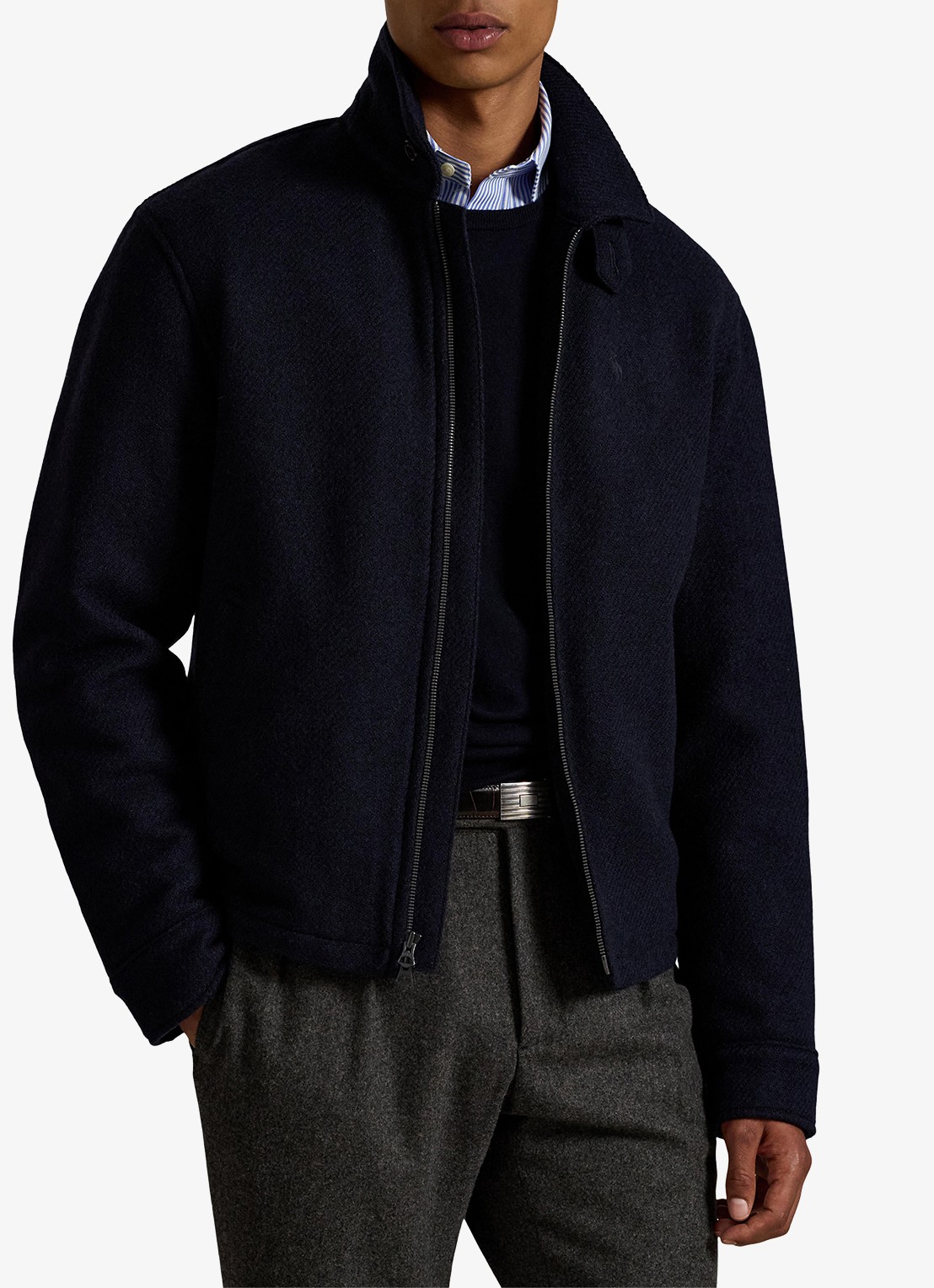 Ralph Lauren Langdon jack met steekzakken - detail collection navy / donkerblauw