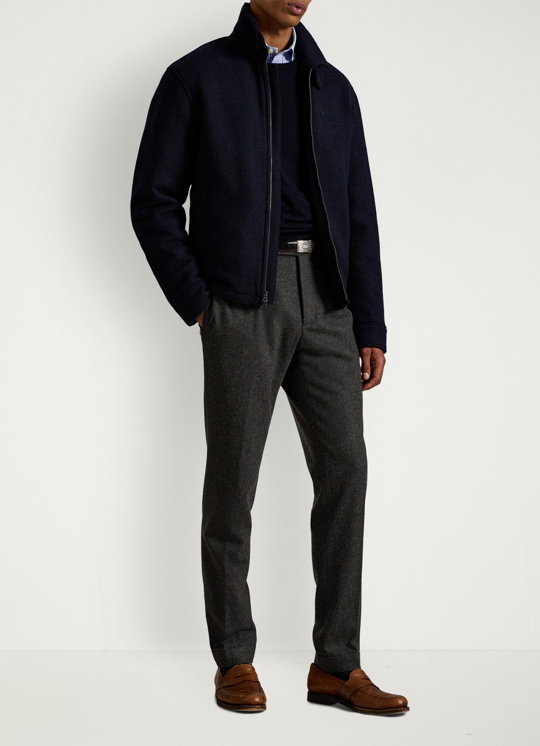 Ralph Lauren Langdon jack met steekzakken - voorkant 4 collection navy / donkerblauw