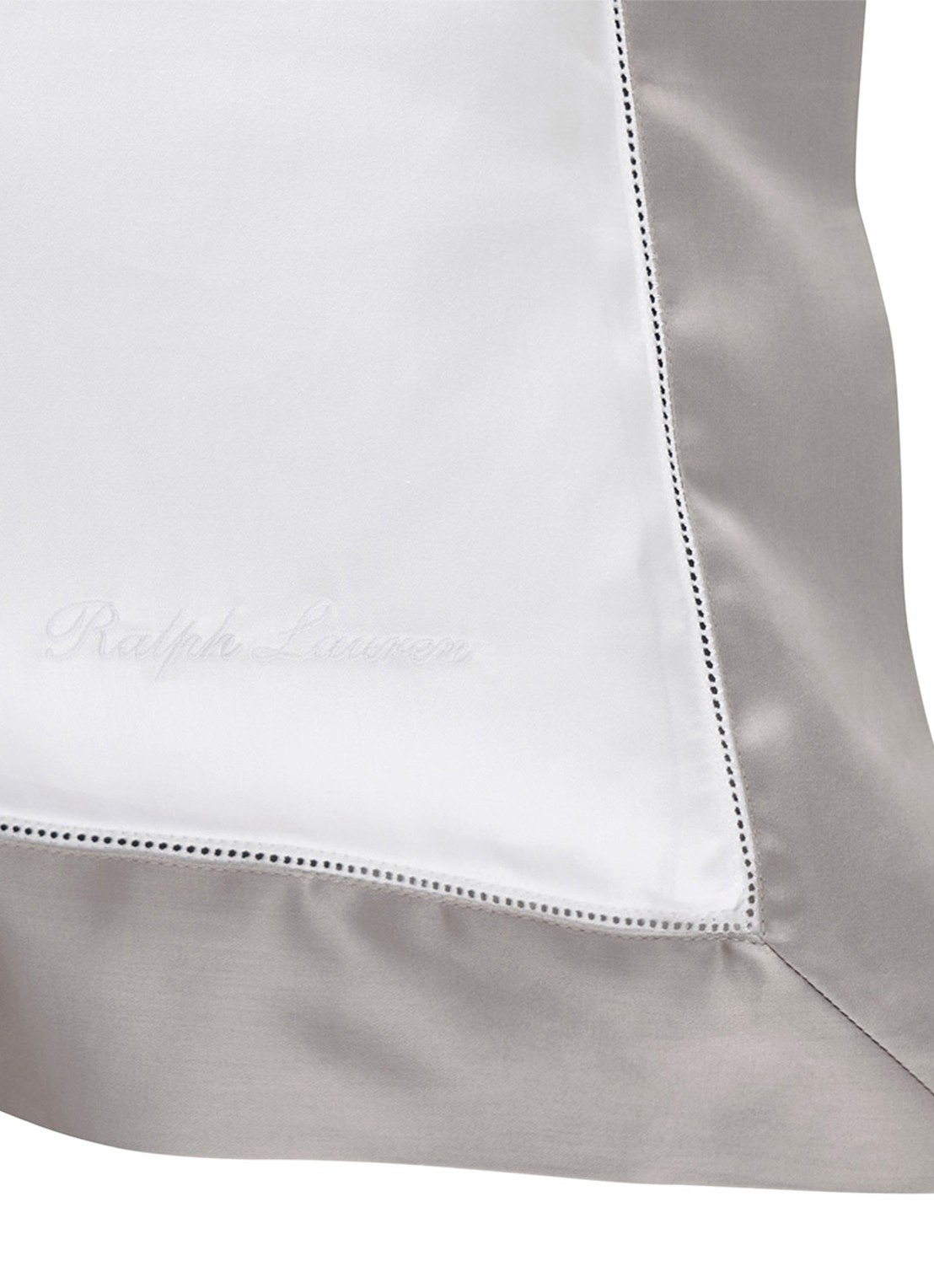 Ralph Lauren Langdon kussensloop van katoensatijn 245TC - voorkant 3 zilver
