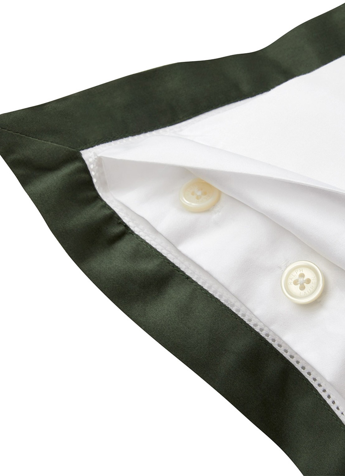 Ralph Lauren Langdon kussensloop van katoensatijn 245TC - voorkant 3 groen