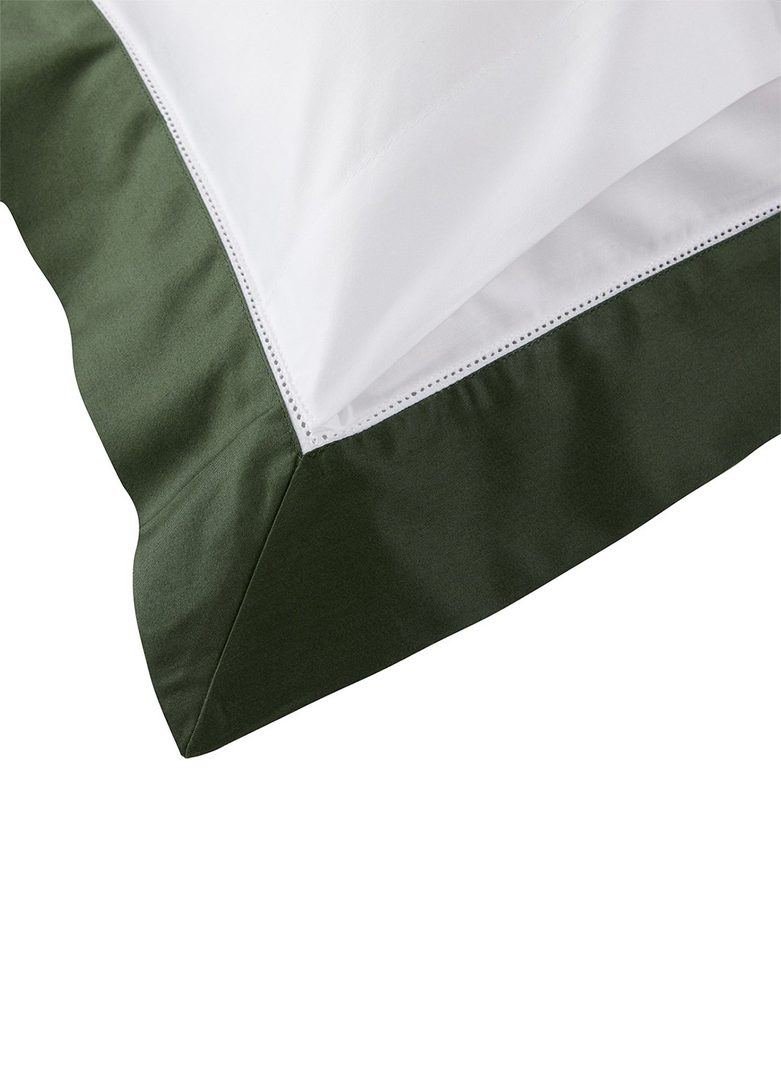 Ralph Lauren Langdon kussensloop van katoensatijn 624TC - voorkant 4 groen