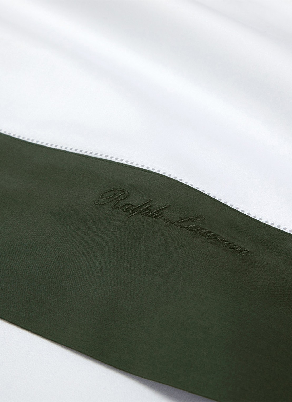Ralph Lauren Langdon laken van katoensatijn  - voorkant 2 groen