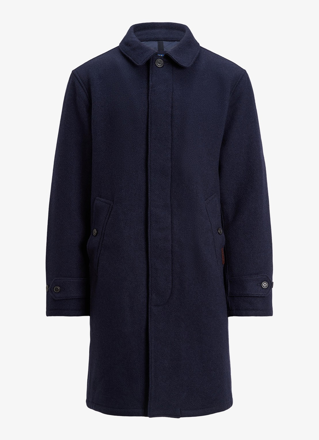Ralph Lauren Langdon manteljas met logo - voorkant collection navy / donkerblauw