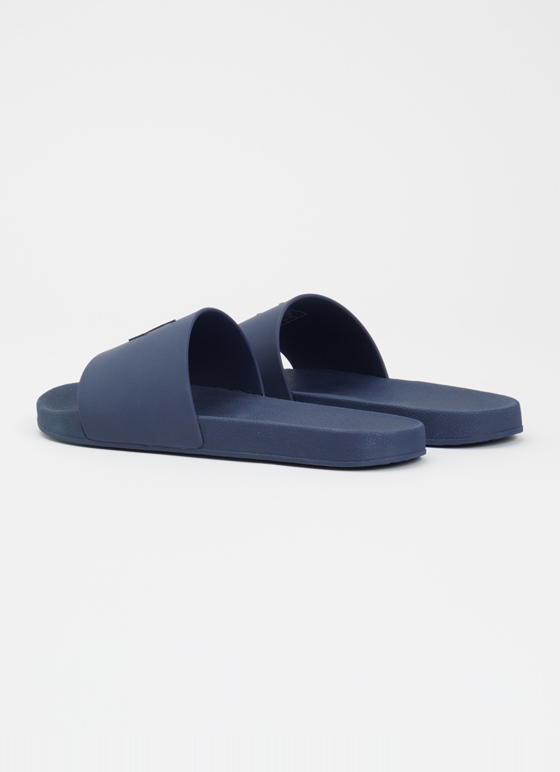 Ralph Lauren Lennon slipper met logo - achterkant 3 donkerblauw