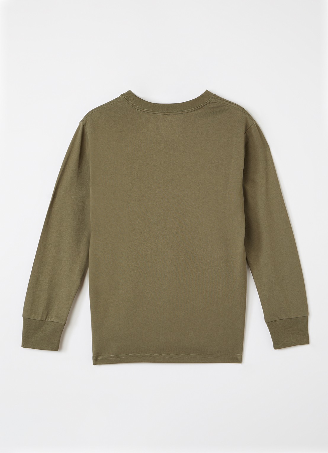 Ralph Lauren Longsleeve met logoborduring - voorkant 2 olijfgroen