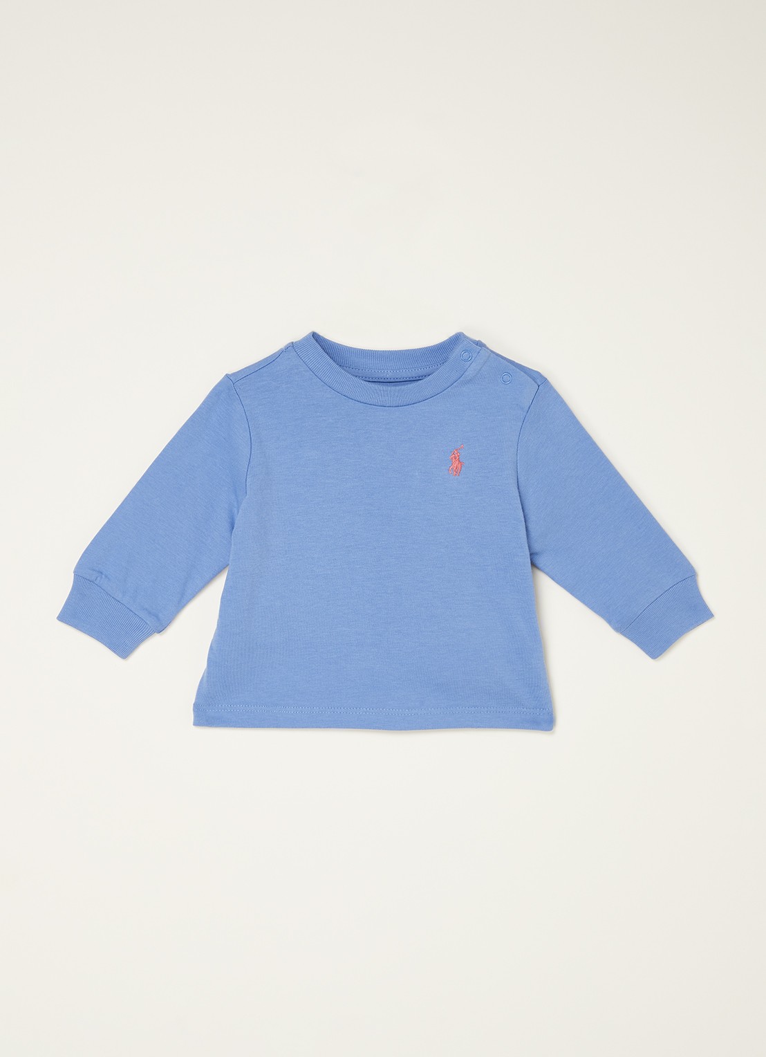 Ralph Lauren Longsleeve met logoborduring  - voorkant lavendel