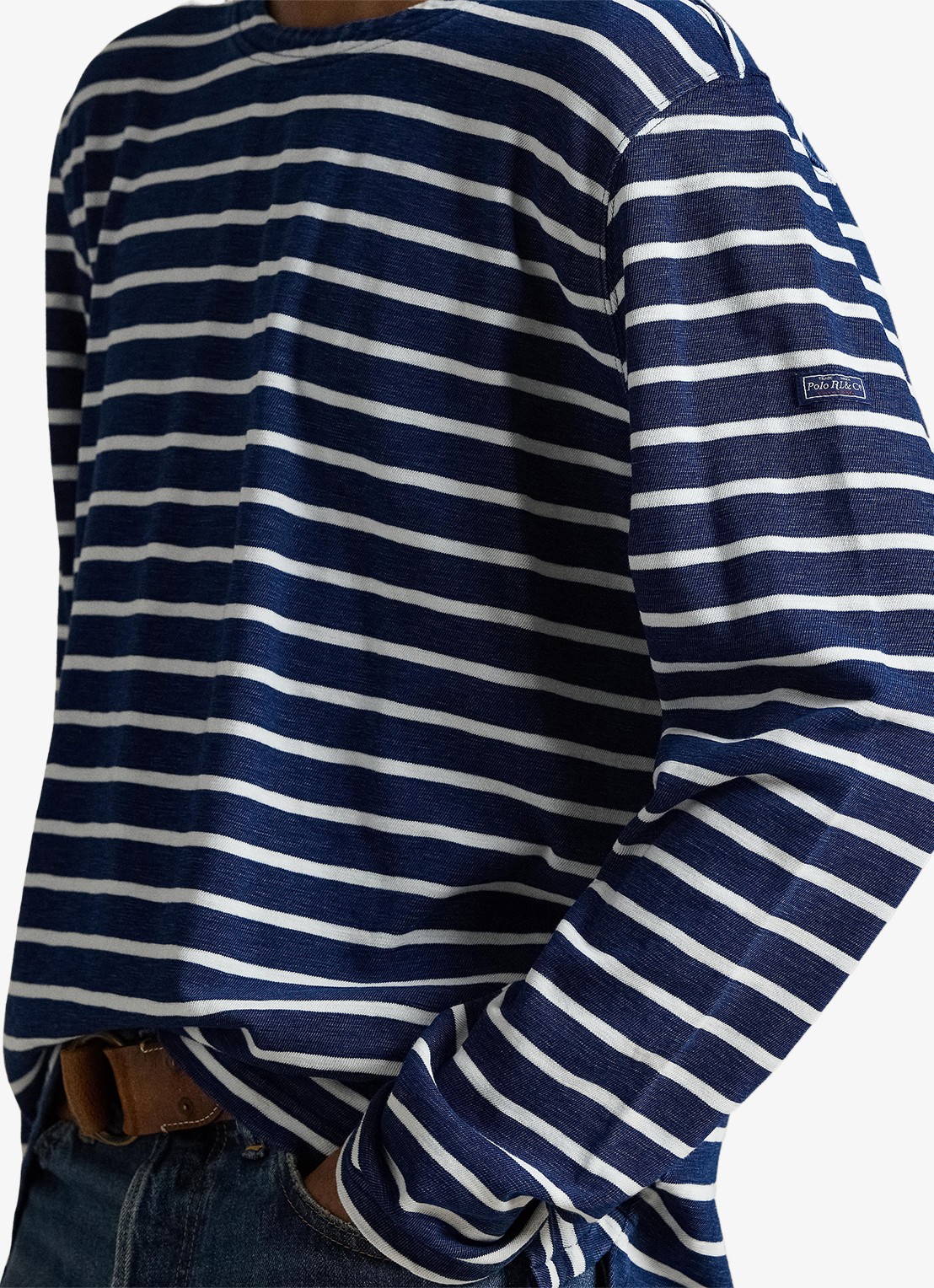 Ralph Lauren Longsleeve met streepprint - detail 5 dark indigo / donkerblauw
