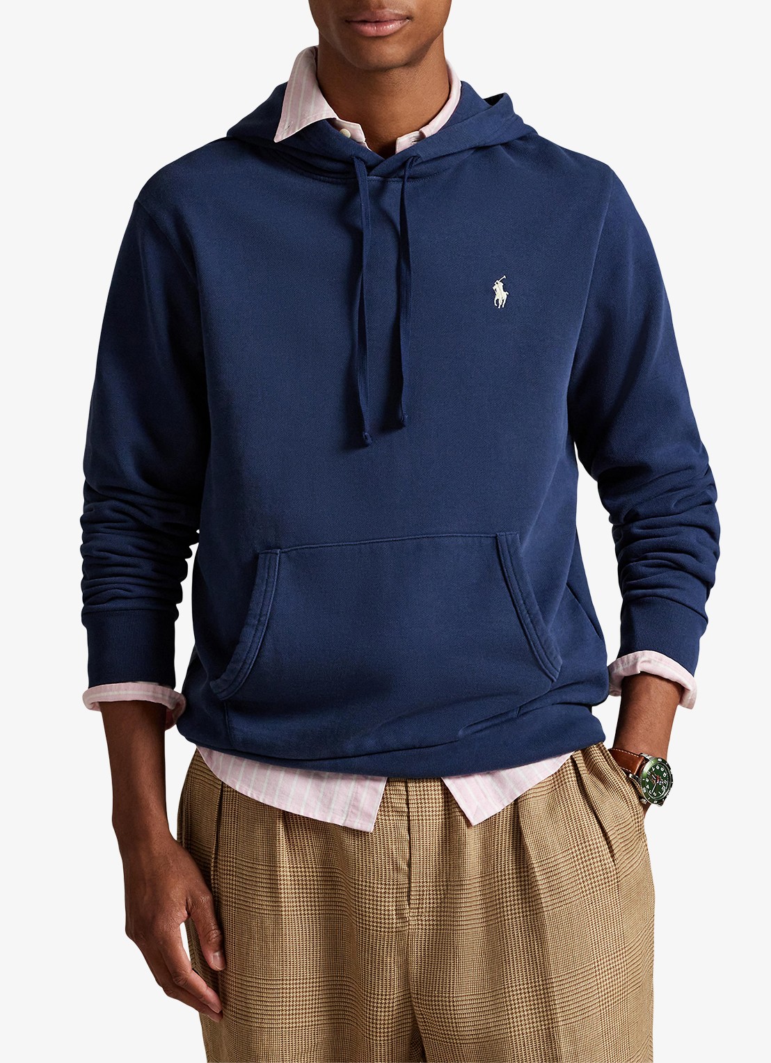 Ralph Lauren Loopback Fleece Hoodie - detail cruise navy / blauw