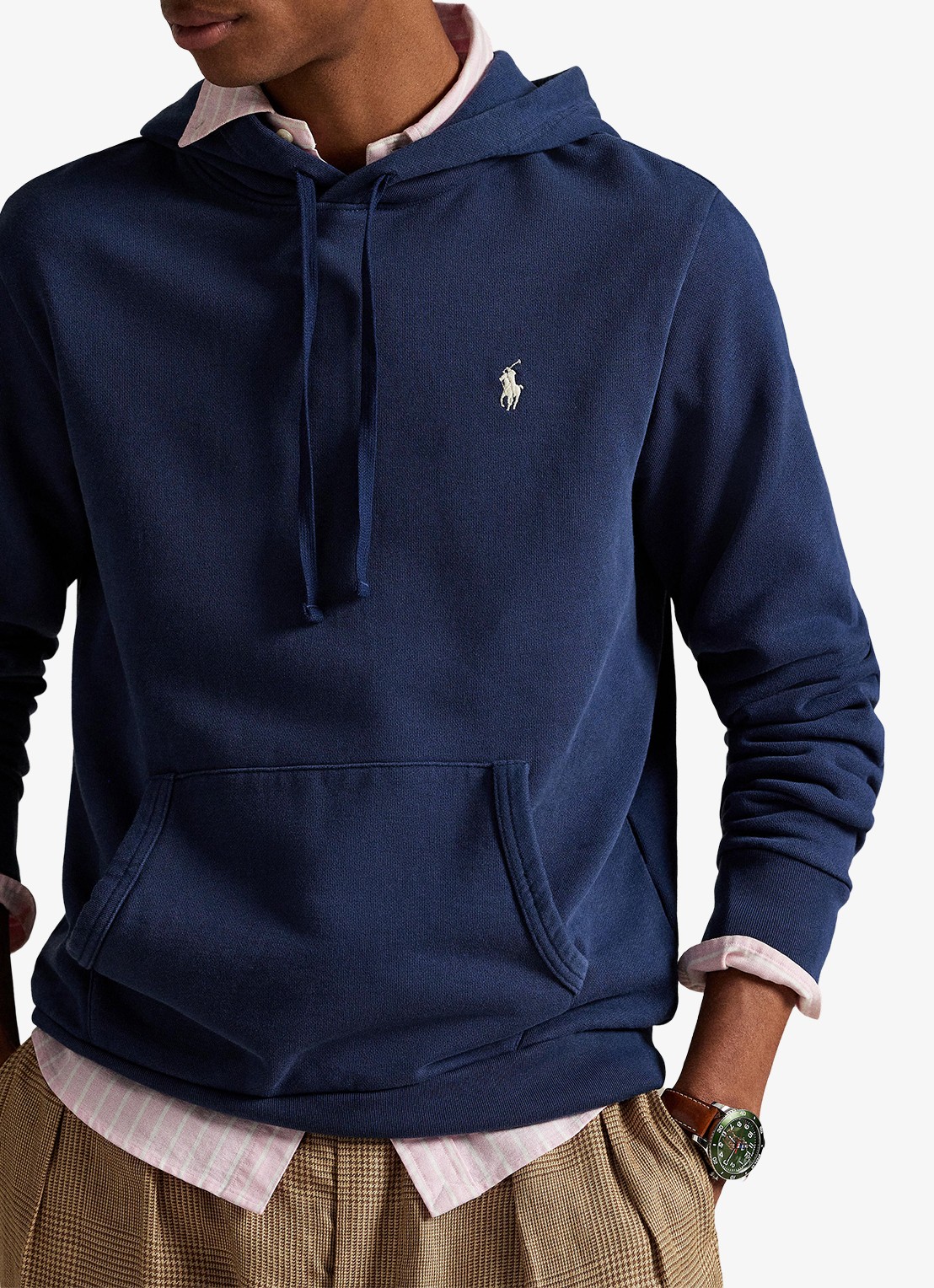 Ralph Lauren Loopback Fleece Hoodie - detail 2 cruise navy / blauw
