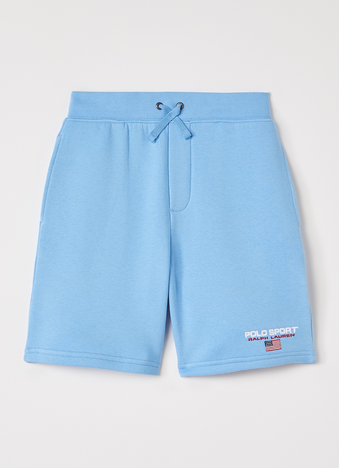 Ralph Lauren Loose fit korte joggingbroek met logo - voorkant blauw