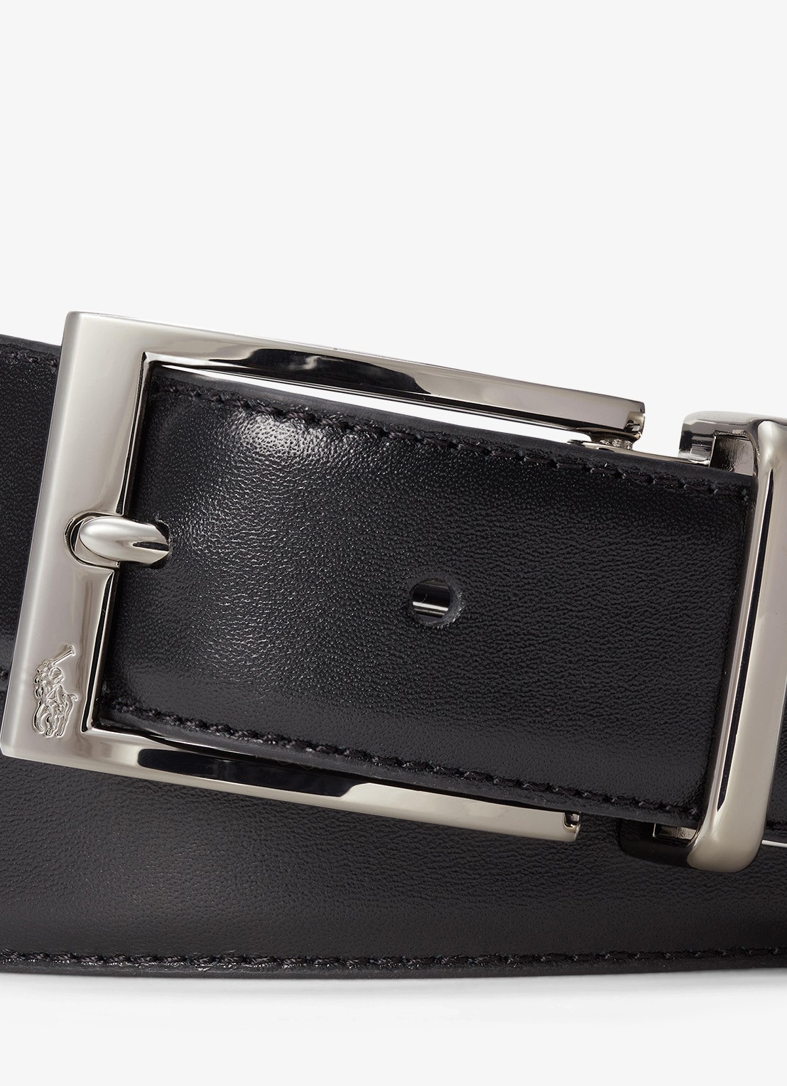 Ralph Lauren M BELTS - detail black/refined navy / zwart