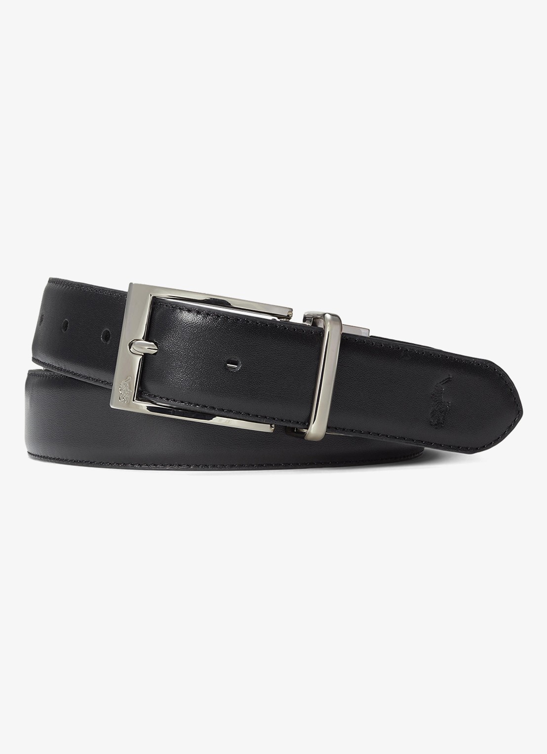 Ralph Lauren M BELTS - detail 4 black/refined navy / zwart