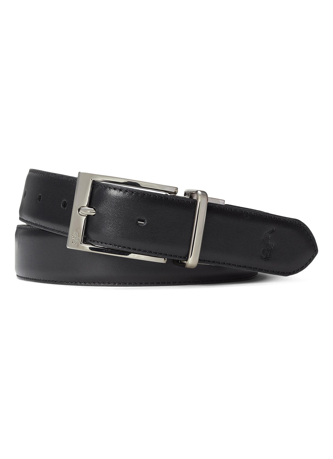 Ralph Lauren M BELTS - voorkant 7 black/refined navy / zwart