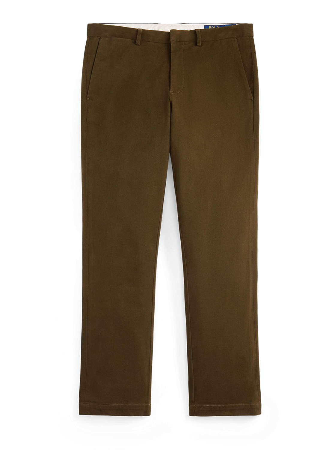 Ralph Lauren Manhasset straight fit chino met stretch - voorkant 3 dark brown / donkerbruin