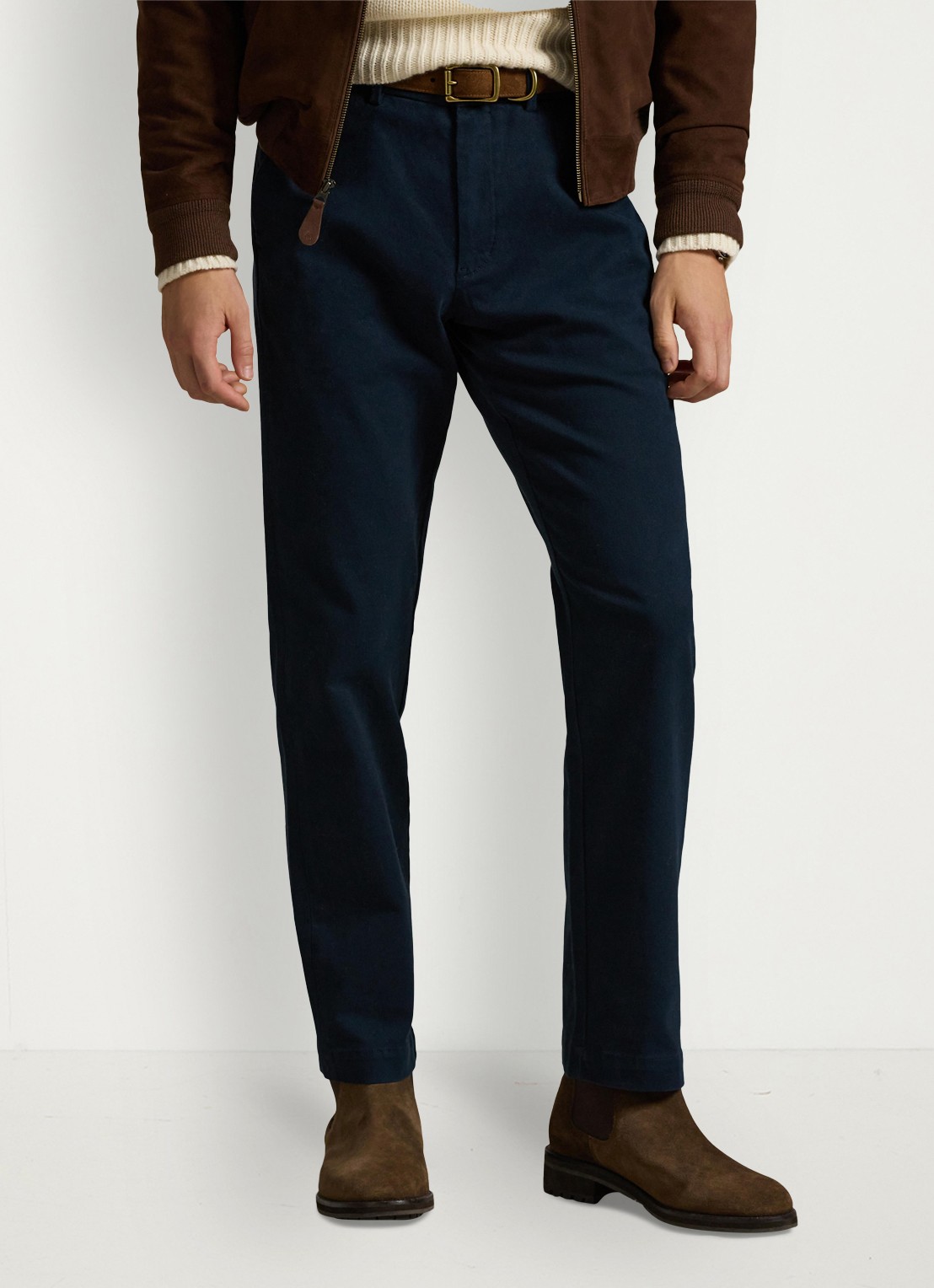 Ralph Lauren Manhasset straight fit chino met stretch - detail aviator navy / donkerblauw