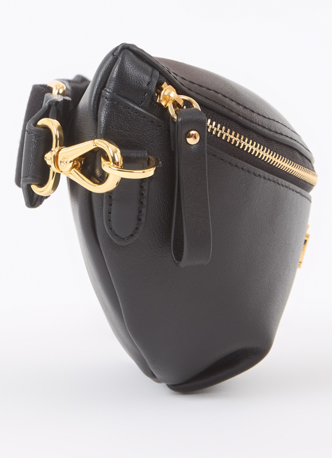 Ralph Lauren Marcy heuptas van leer - detail 3 zwart