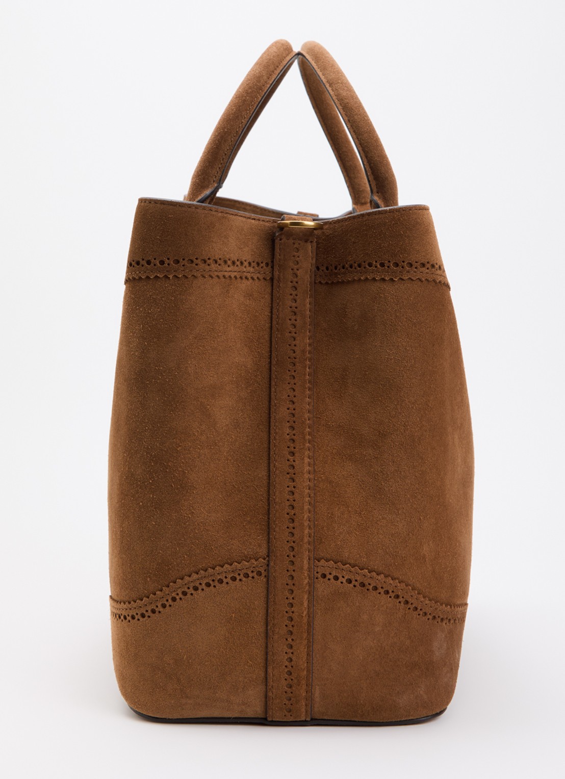 Ralph Lauren Marcy schoudertas van leer met afneembare schouderriem  - detail 2 lichtbruin