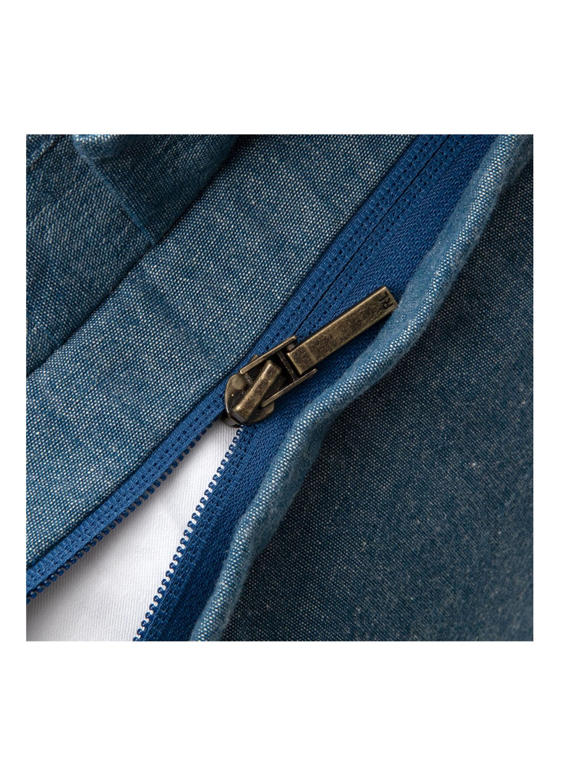 Ralph Lauren Margaret sierkussen van katoen 45 x 45 cm - detail 4 donkerblauw