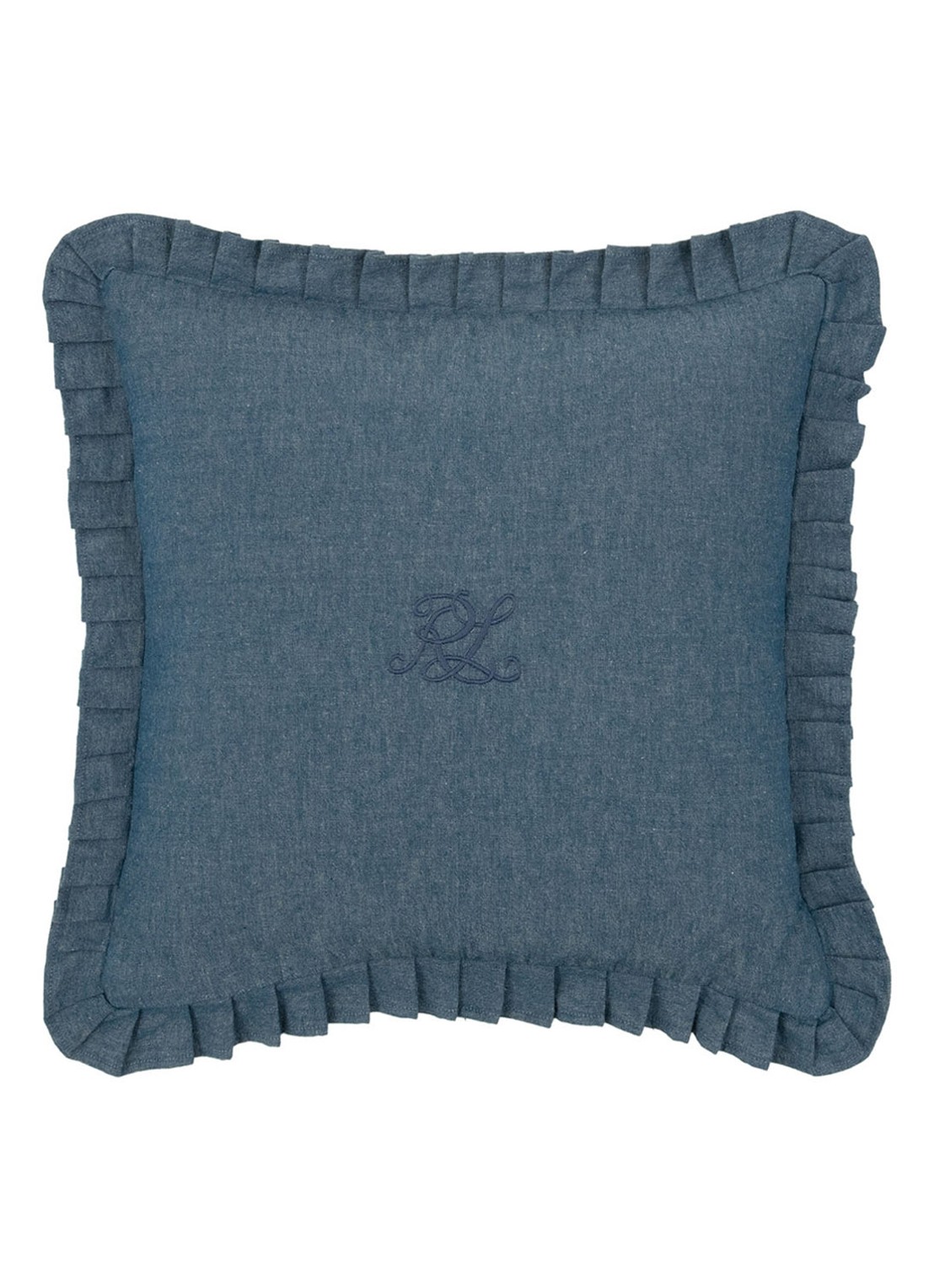 Ralph Lauren Margaret sierkussen van katoen 45 x 45 cm - voorkant 5 donkerblauw