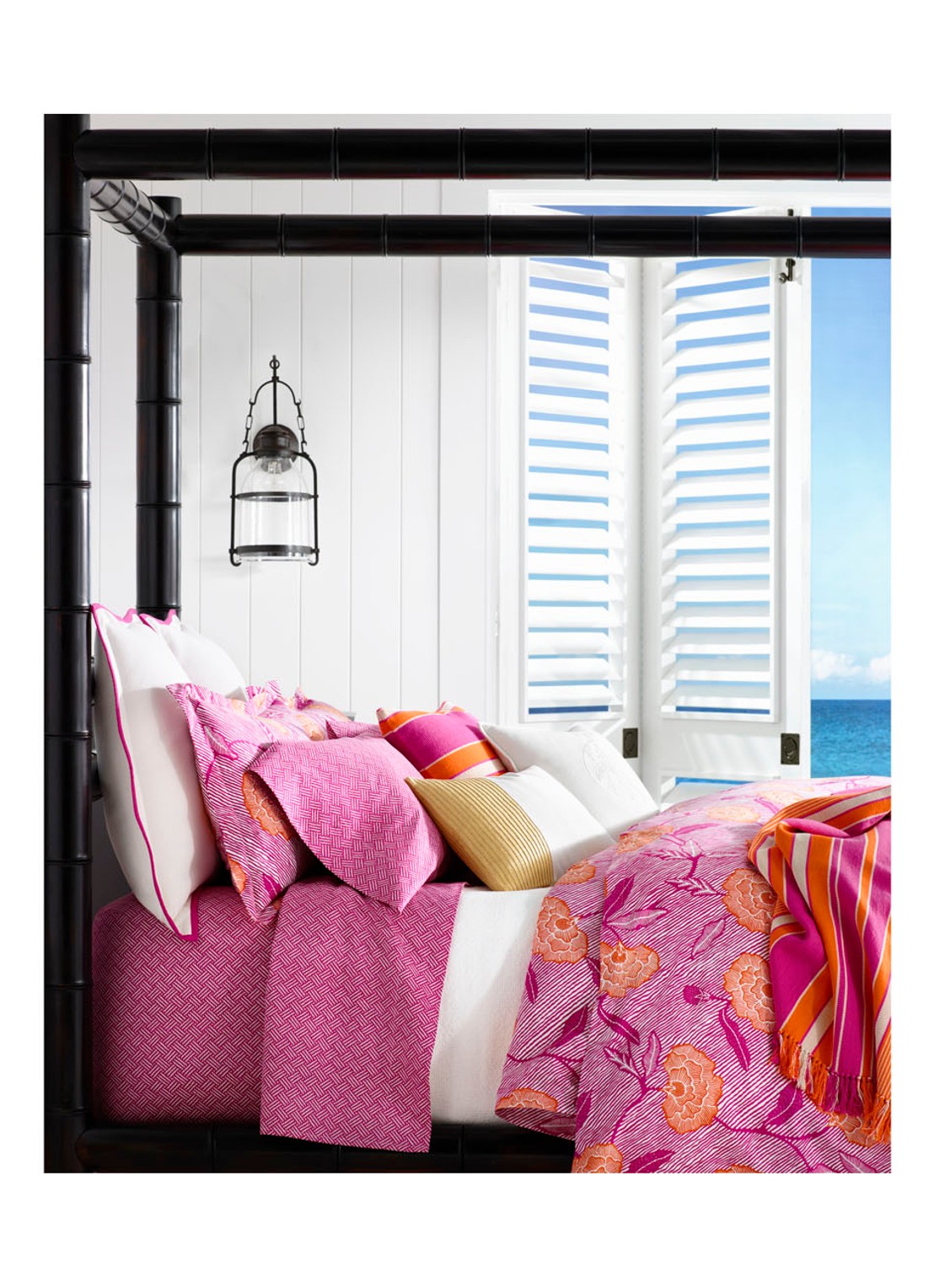 Ralph Lauren Marigot Bay kussensloop van katoen  - voorkant 4 steenrood