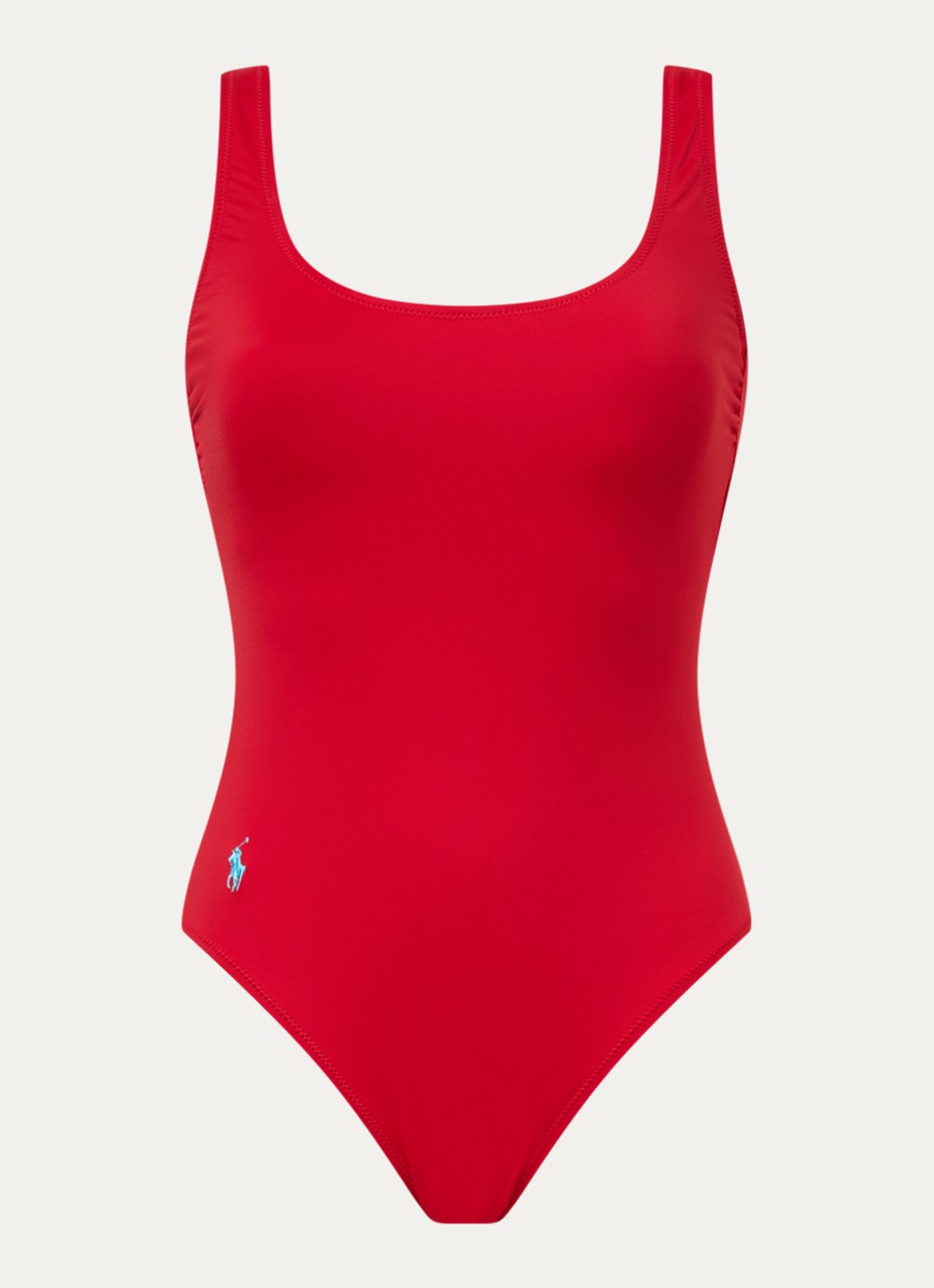 Ralph Lauren Martinique badpak met uitneembare vulling  - voorkant vuurrood