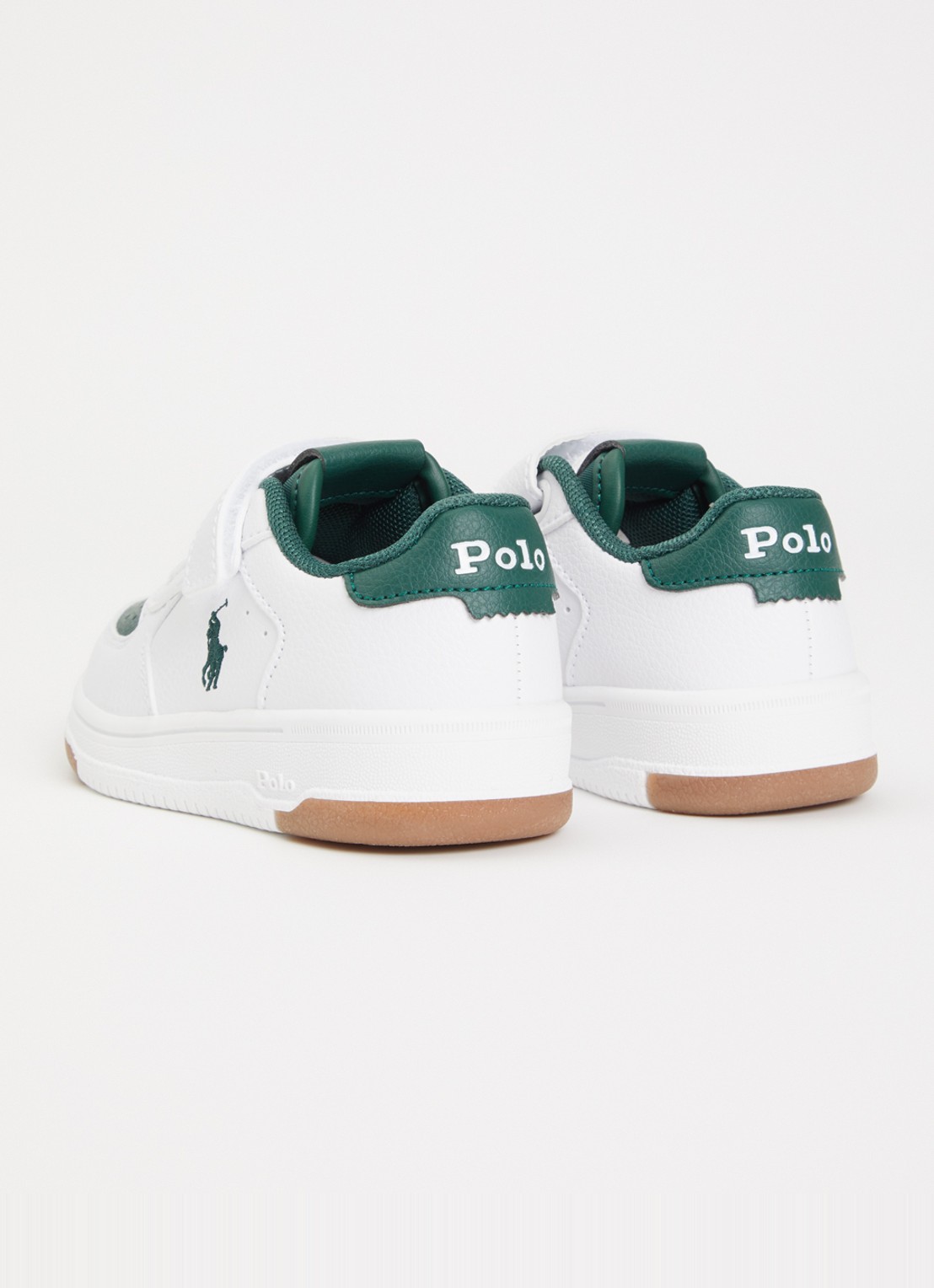 Ralph Lauren Master Court sneaker met logoborduring - achterkant groen