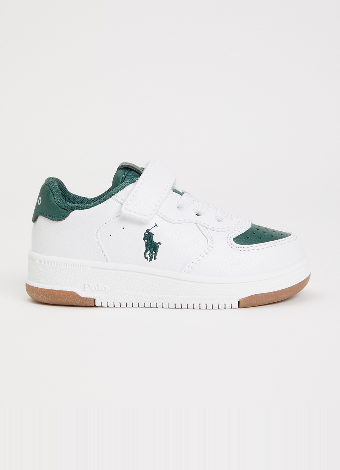Ralph Lauren Master Court sneaker met logoborduring - voorkant 3 groen