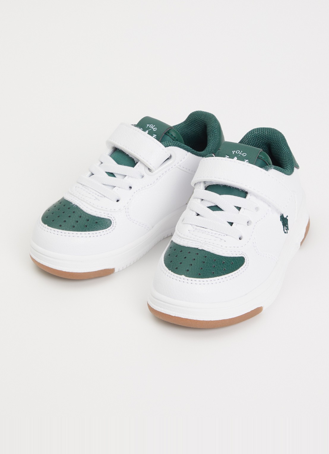 Ralph Lauren Master Court sneaker met logoborduring - voorkant 4 groen
