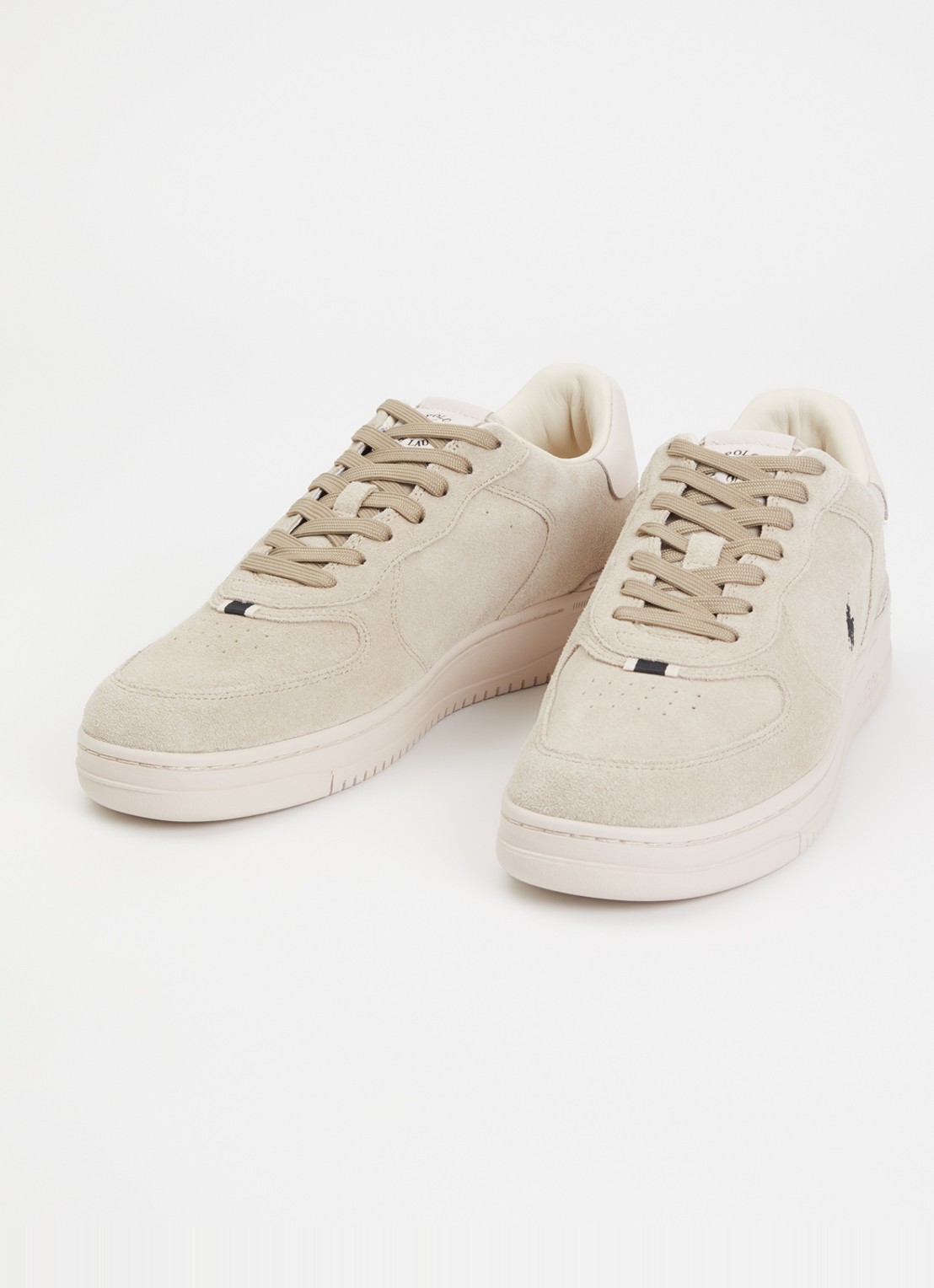 Ralph Lauren Master Court sneaker van suède - detail 2 grijs