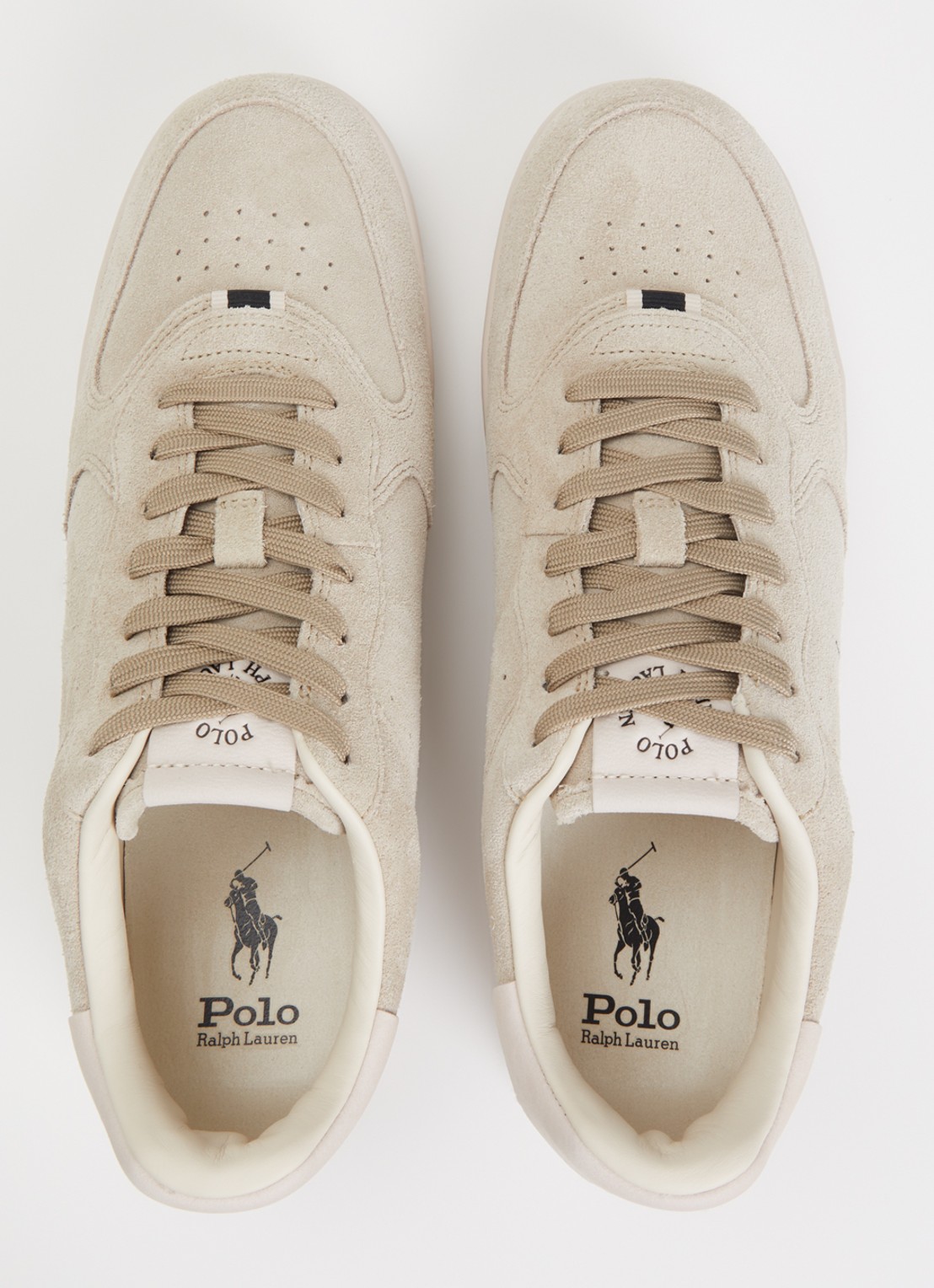 Ralph Lauren Master Court sneaker van suède - detail 3 grijs
