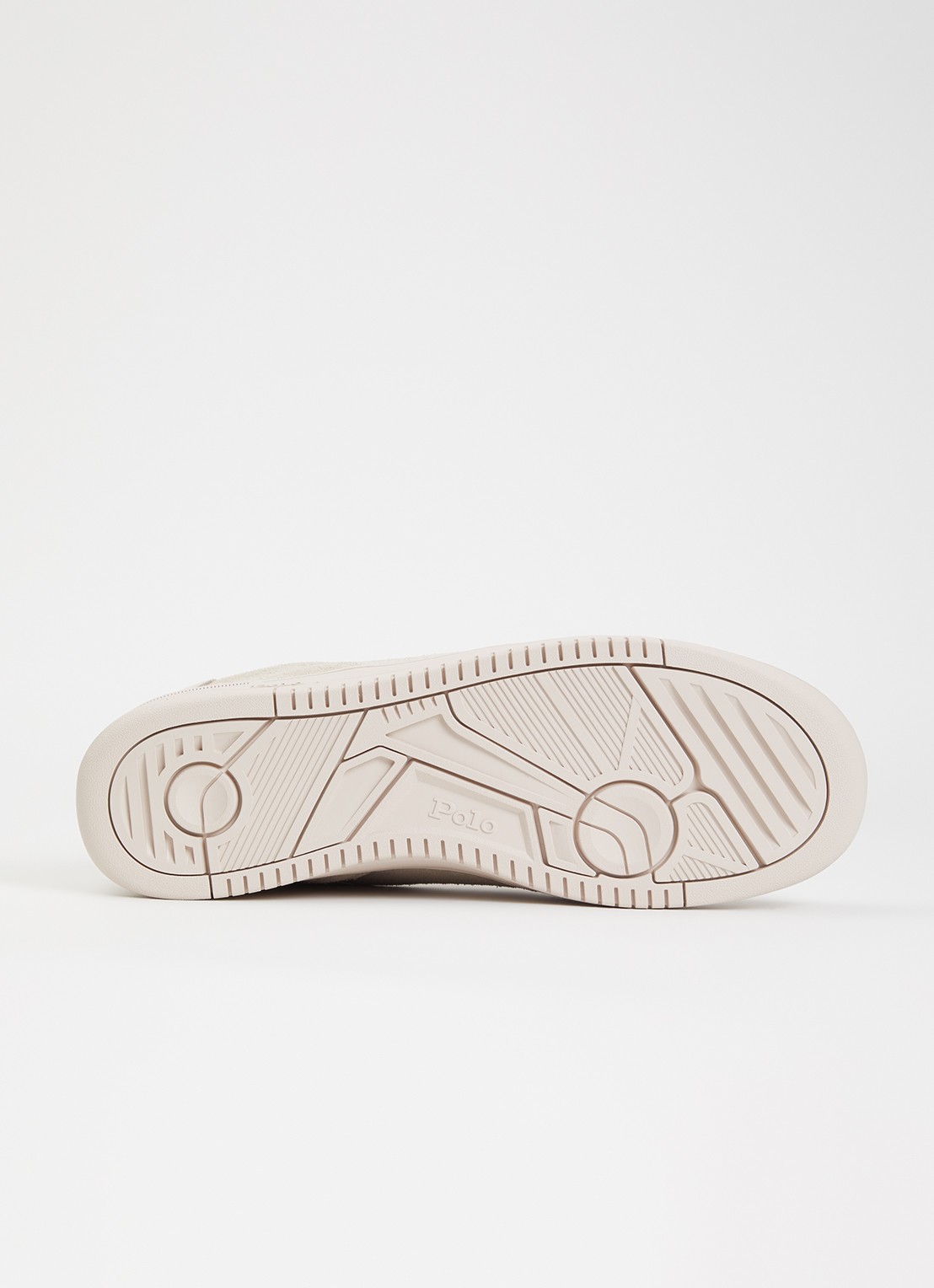Ralph Lauren Master Court sneaker van suède - detail 4 grijs
