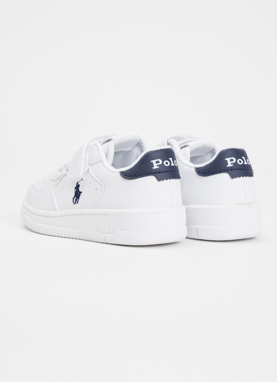 Ralph Lauren Masters Court sneaker met logo - achterkant 3 wit