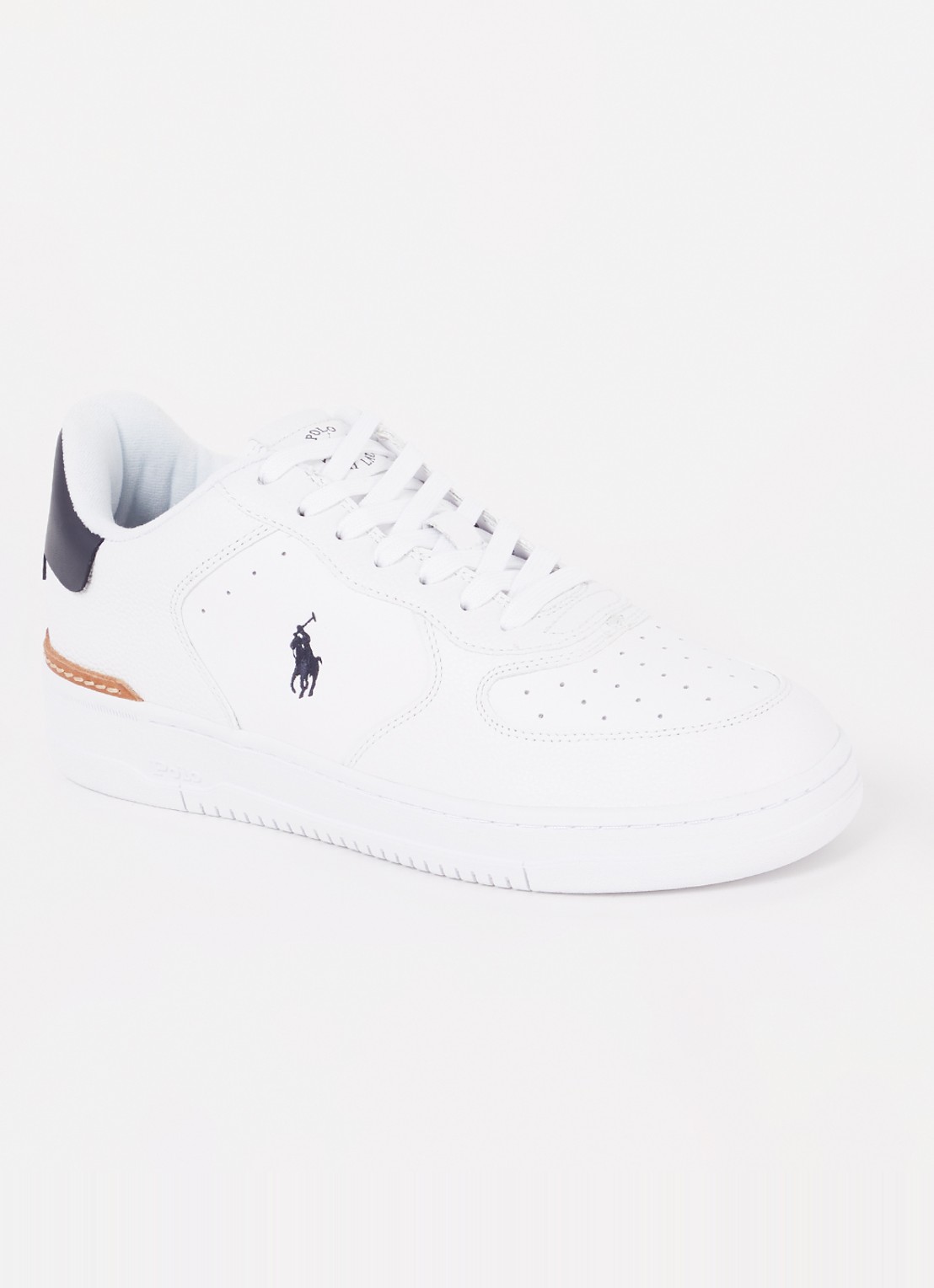 Ralph Lauren Masters Court sneaker van leer - voorkant 5 wit