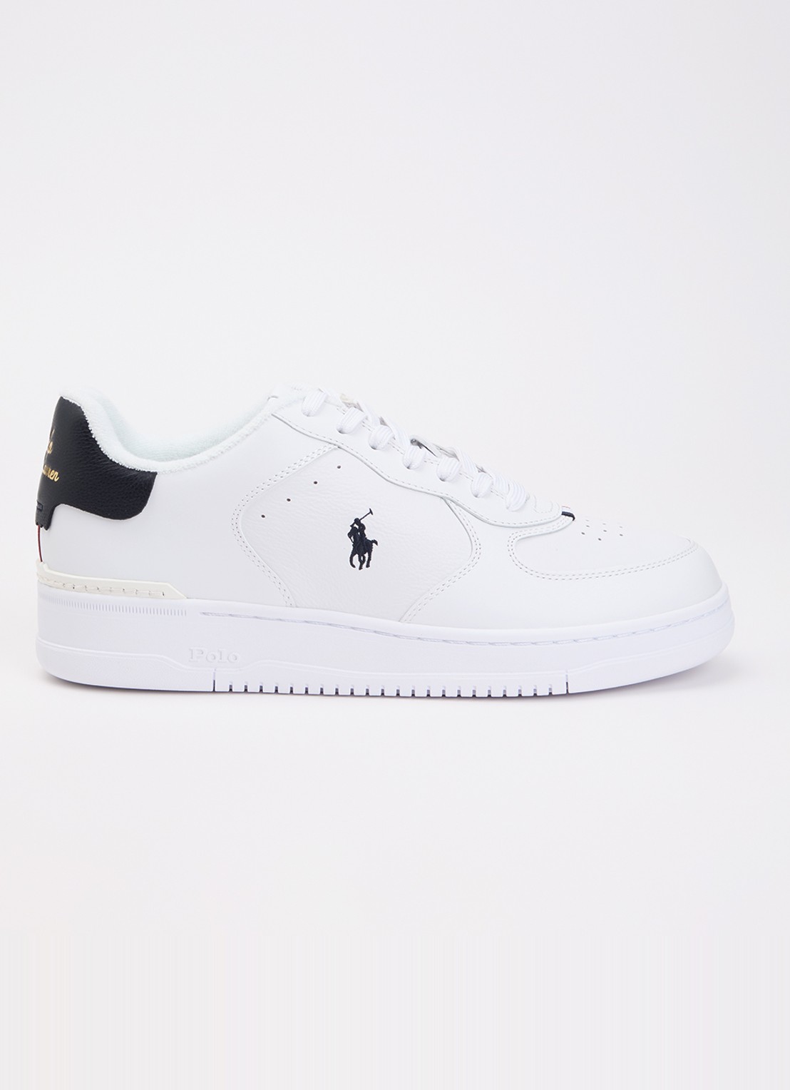 Ralph Lauren Masters Court sneaker van leer - voorkant 5 wit
