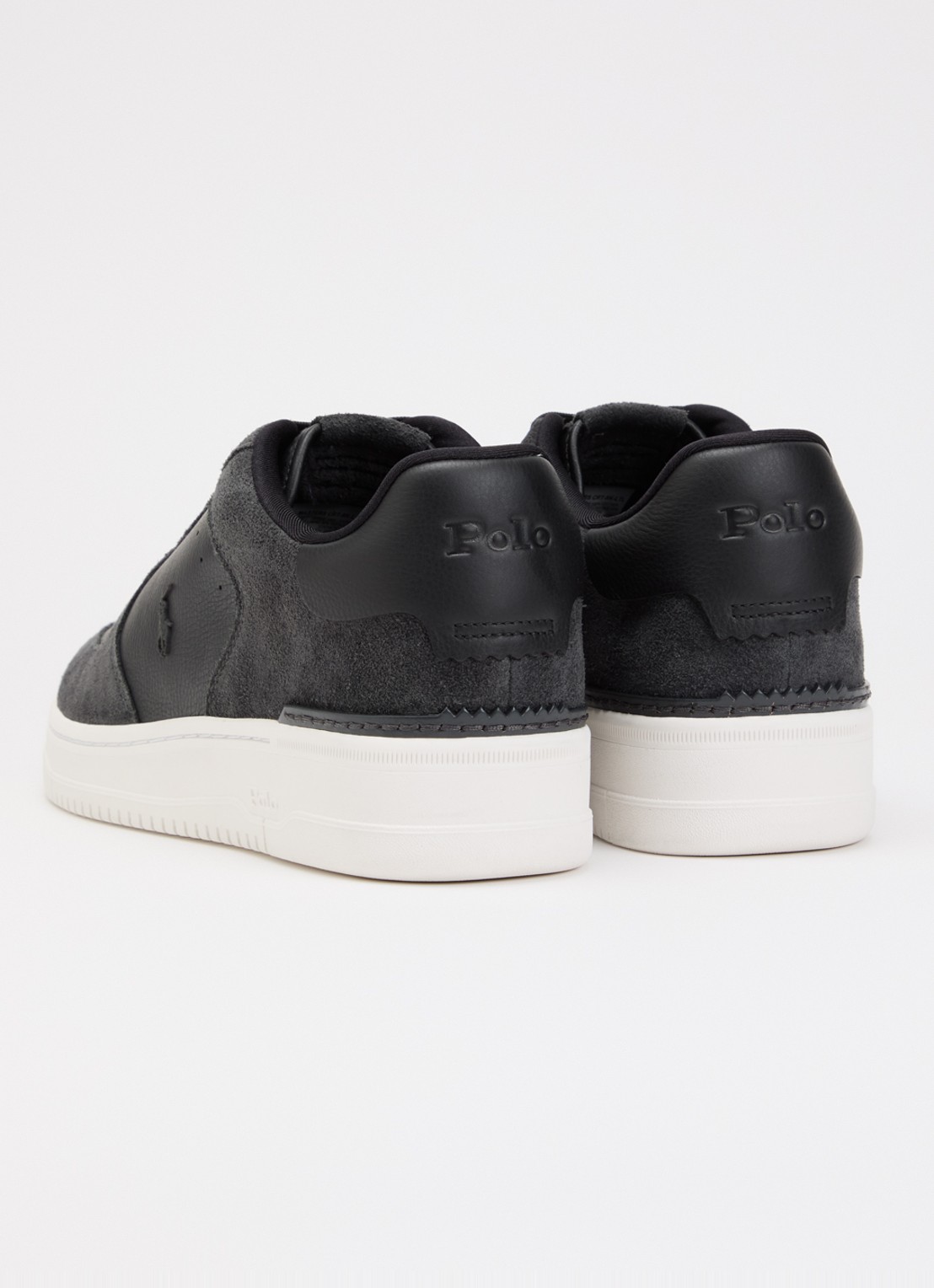Ralph Lauren Masters Court sneaker van leer - achterkant 5 zwart