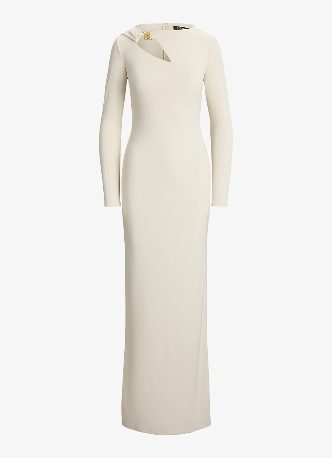 Ralph Lauren Maxi jurk met cut-out detail - voorkant 4 creme
