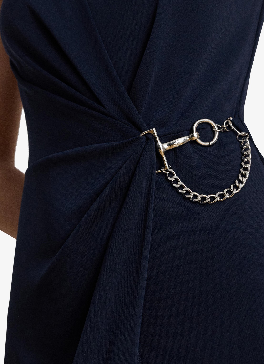 Ralph Lauren Maxi jurk met gespdetai - detail 2 lauren navy / donkerblauw