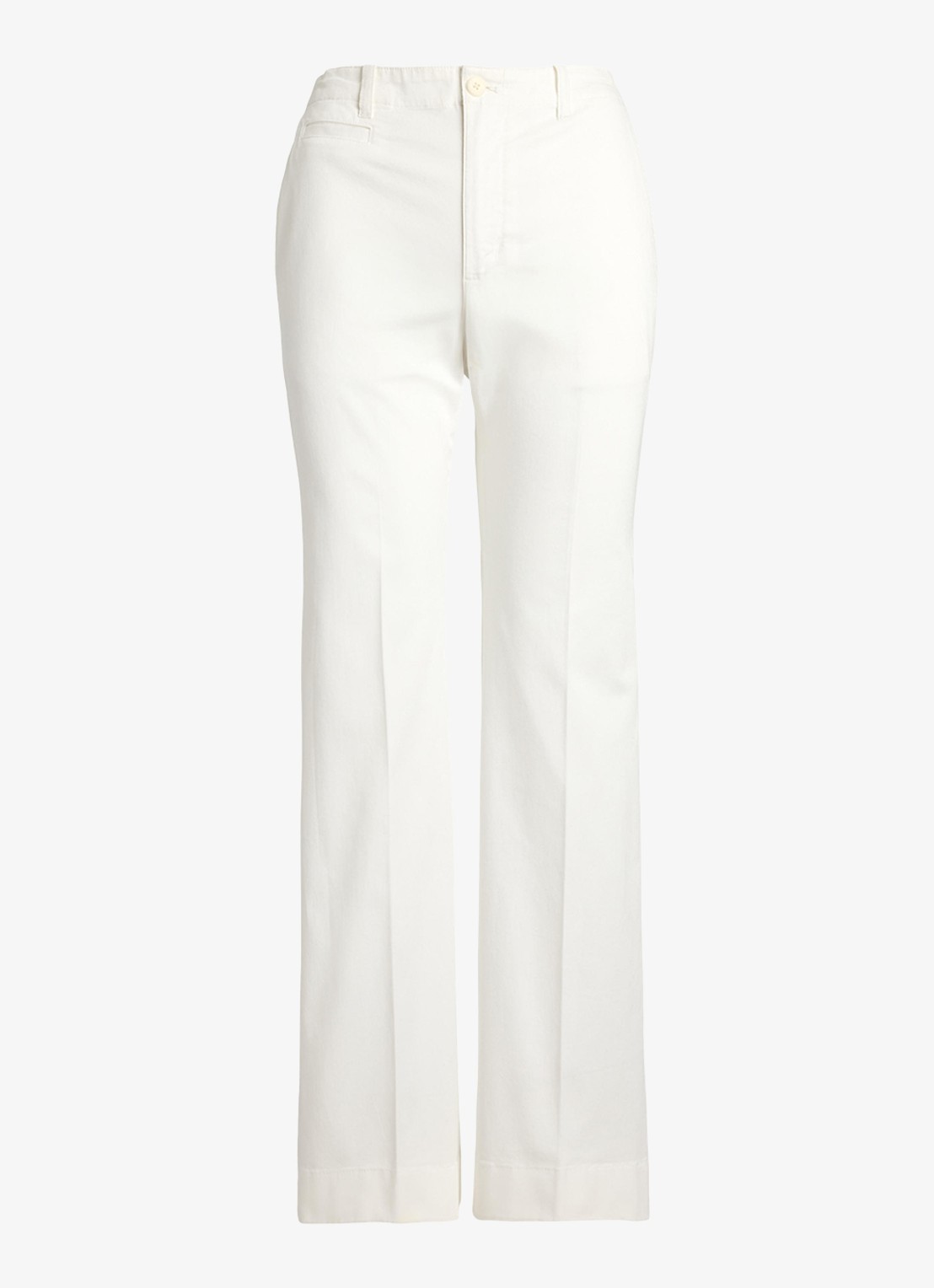 Ralph Lauren Mid waist flared fit broek met steekzakken - voorkant 2 wit