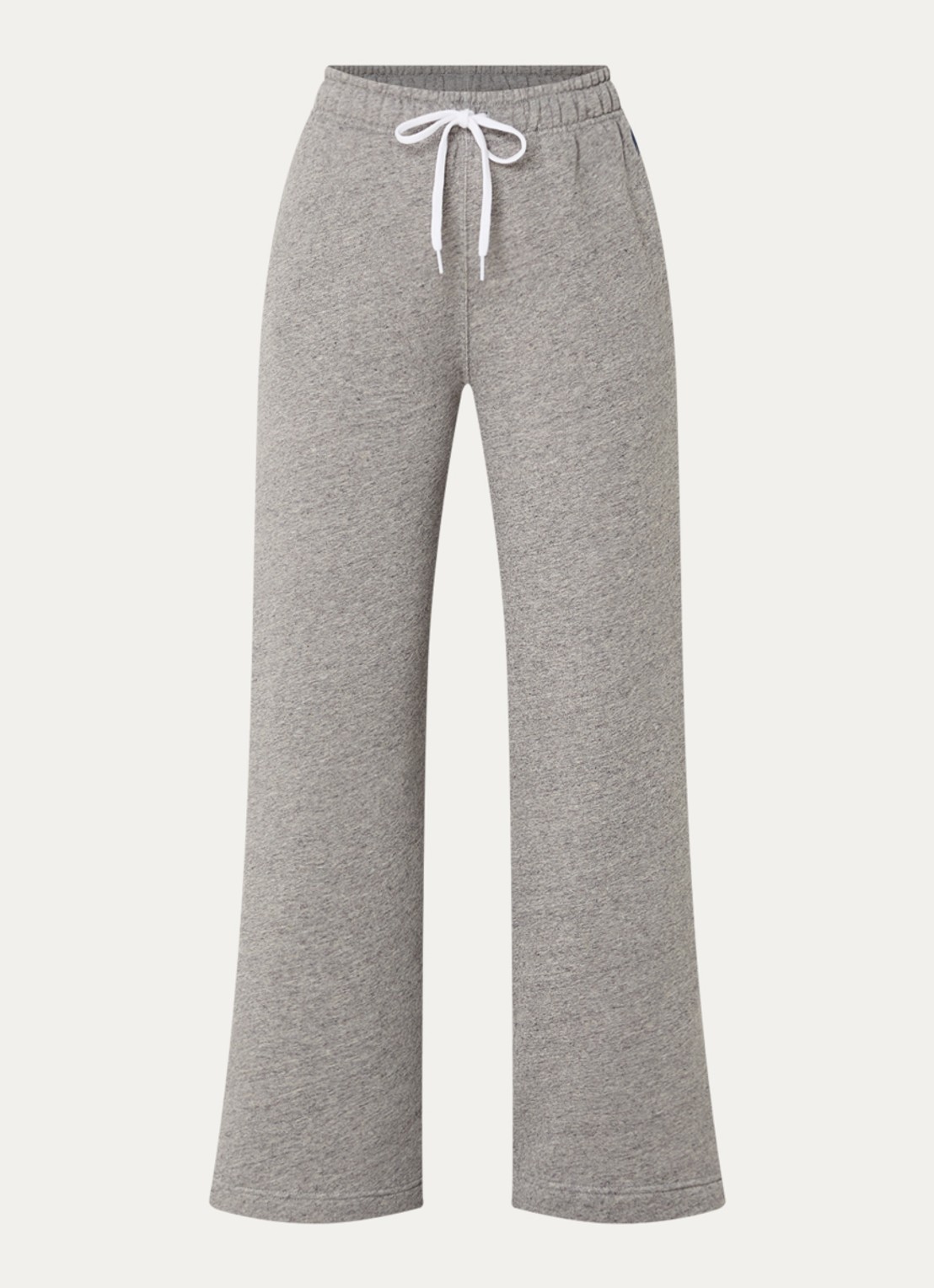 Ralph Lauren Mid waist loose fit joggingbroek met logoborduring - voorkant middengrijs