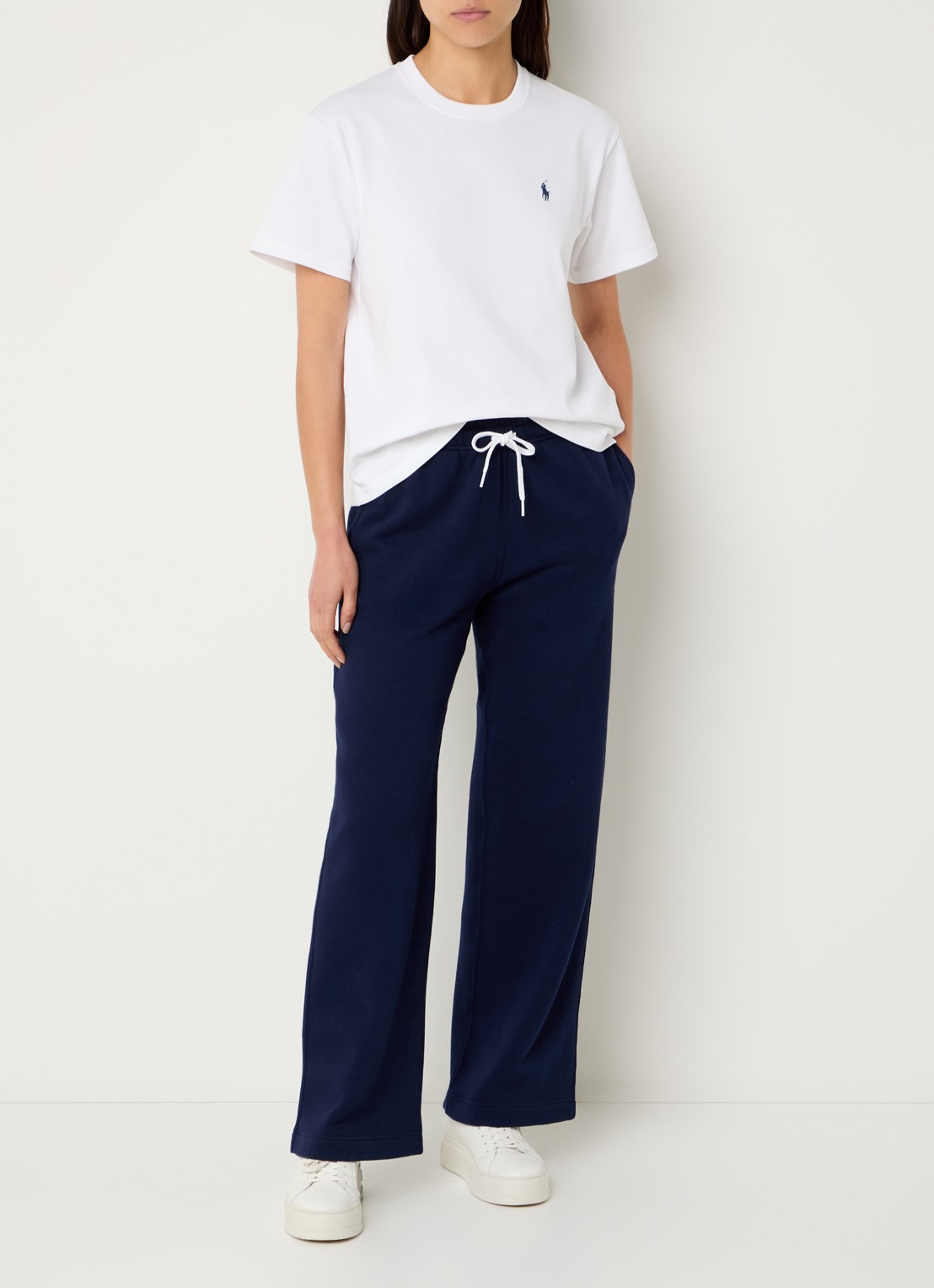 Ralph Lauren Mid waist loose fit joggingbroek met steekzakken - voorkant 4 donkerblauw