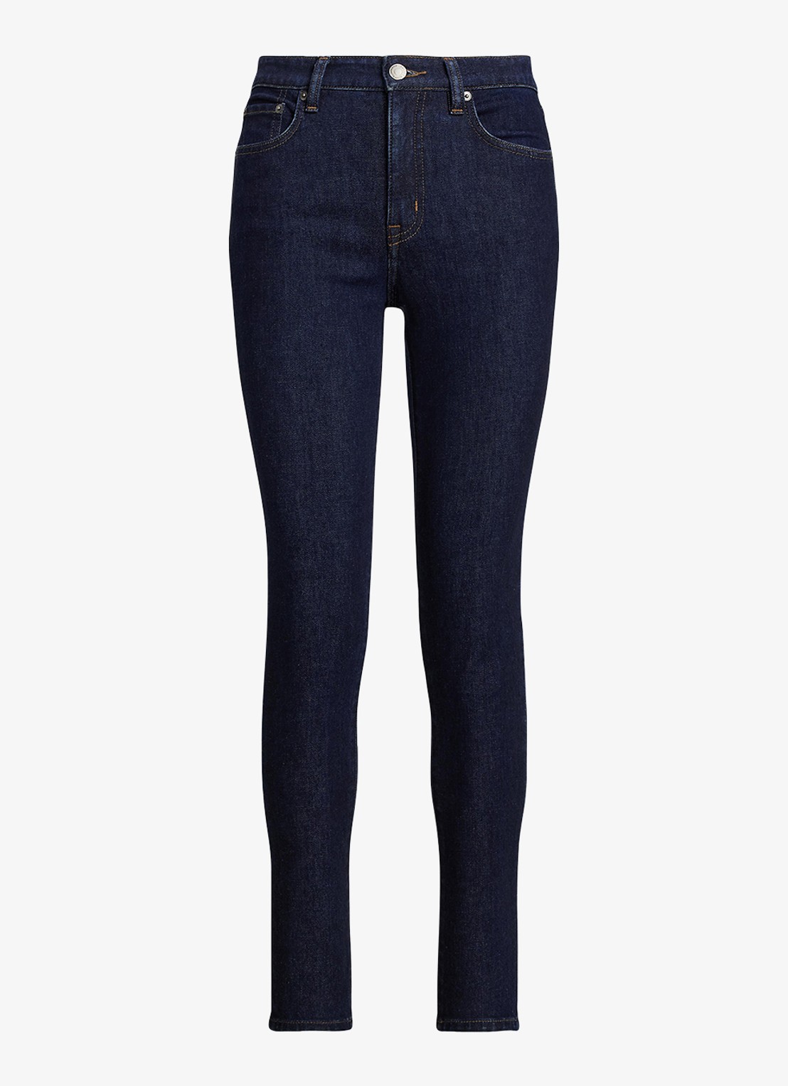 Ralph Lauren Mid waist slim fit jeans met donkere wassing - voorkant 4 rinse wash / indigo