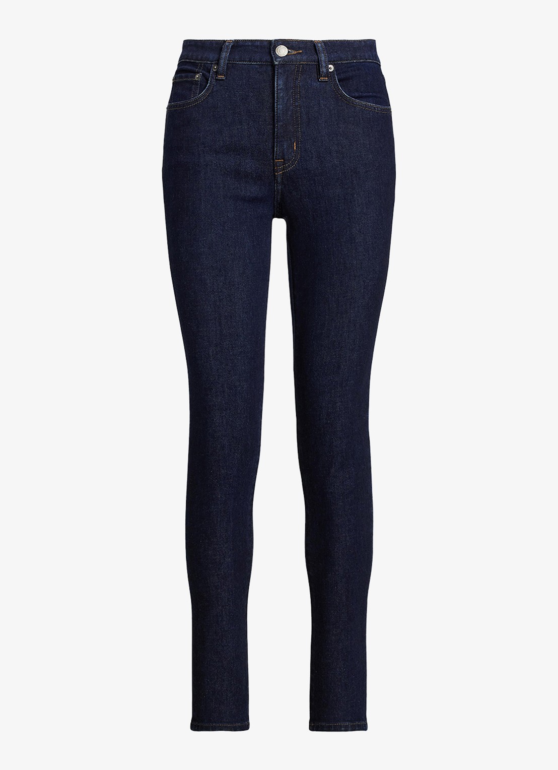 Ralph Lauren Mid waist slim fit jeans met donkere wassing - voorkant 6 rinse wash / indigo