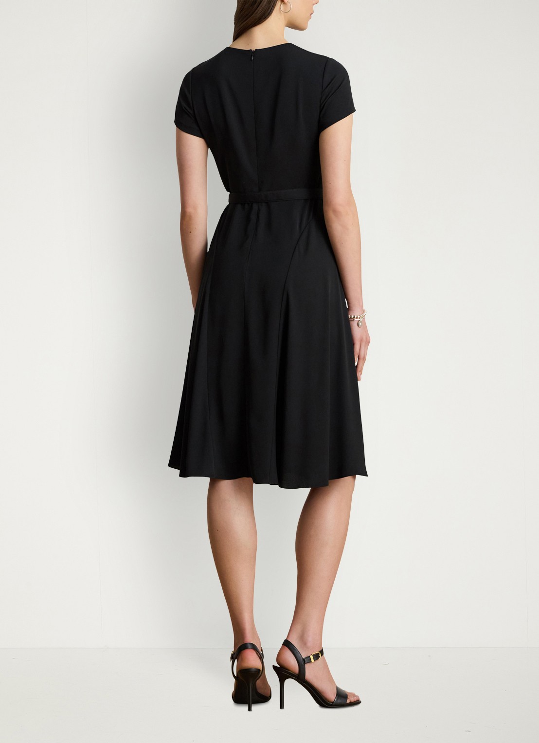 Ralph Lauren Midi jurk met gesp - achterkant 5 zwart