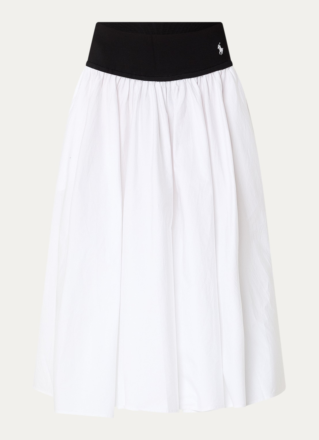 Ralph Lauren Midi rok met logo - voorkant 3 wit