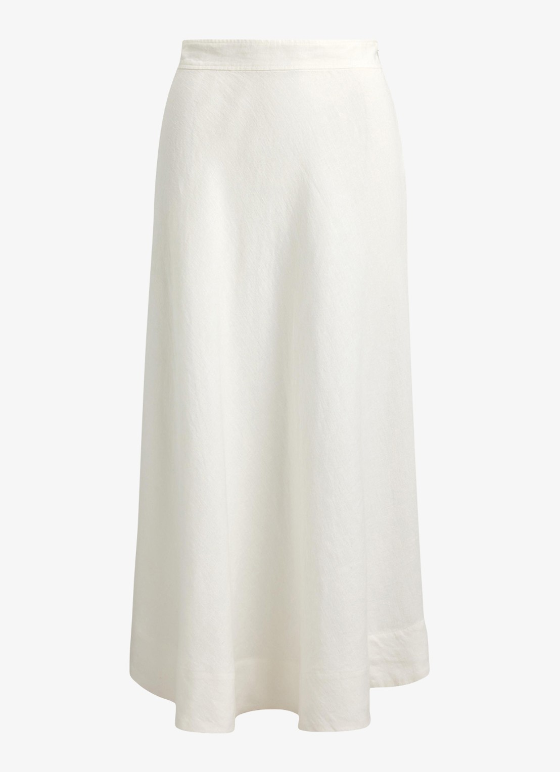 Ralph Lauren Midi rok van linnen - voorkant wit