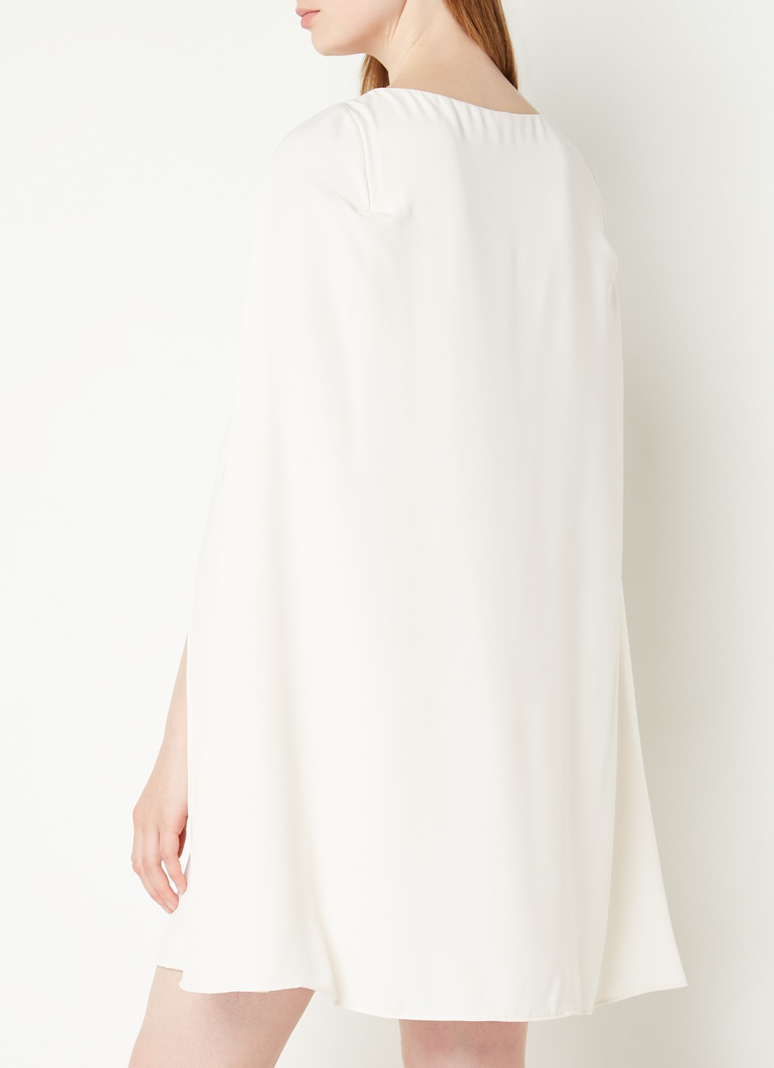 Ralph Lauren Mini jurk met cape en stretch - achterkant creme